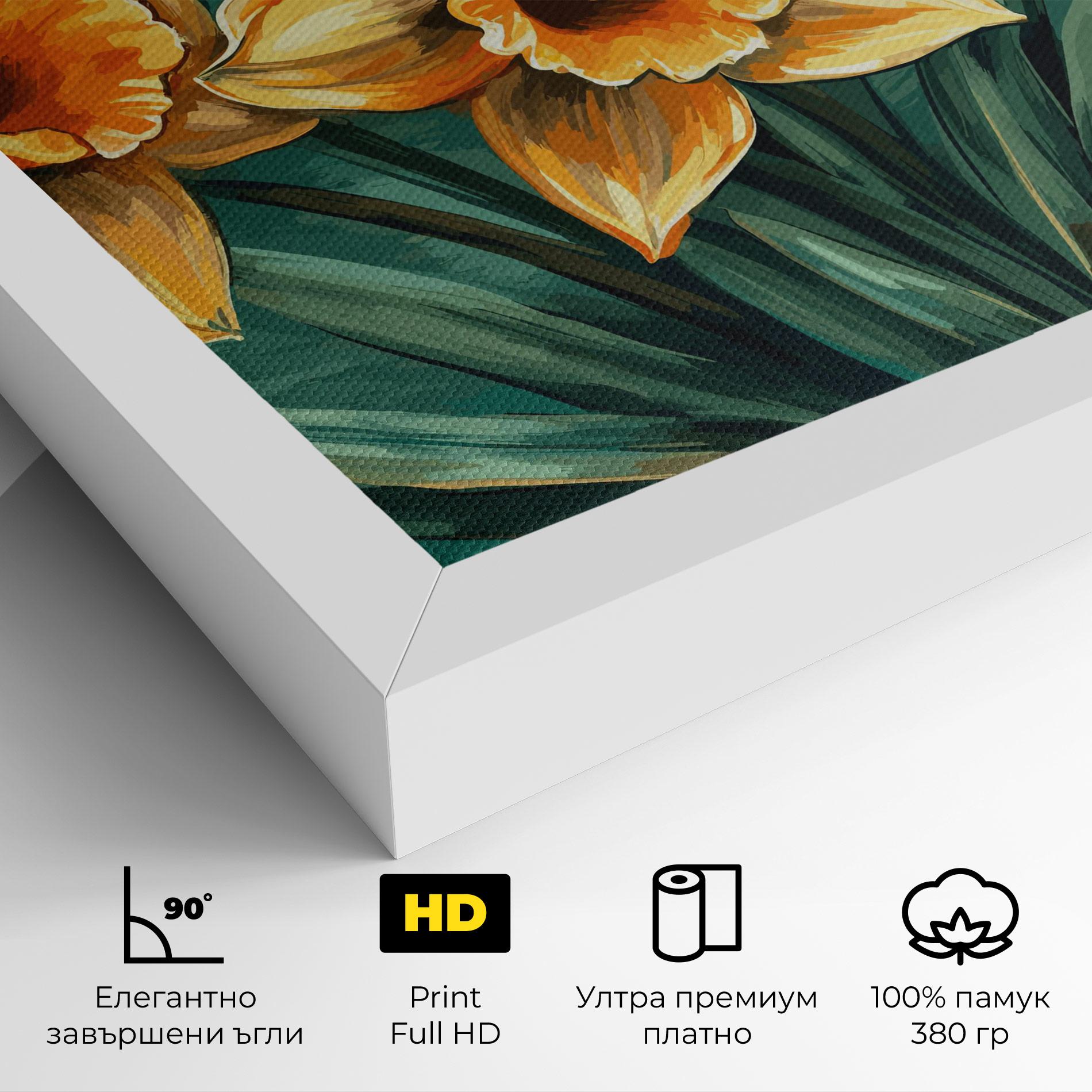 Картина на платно Yellow Wild Flower mockup 4