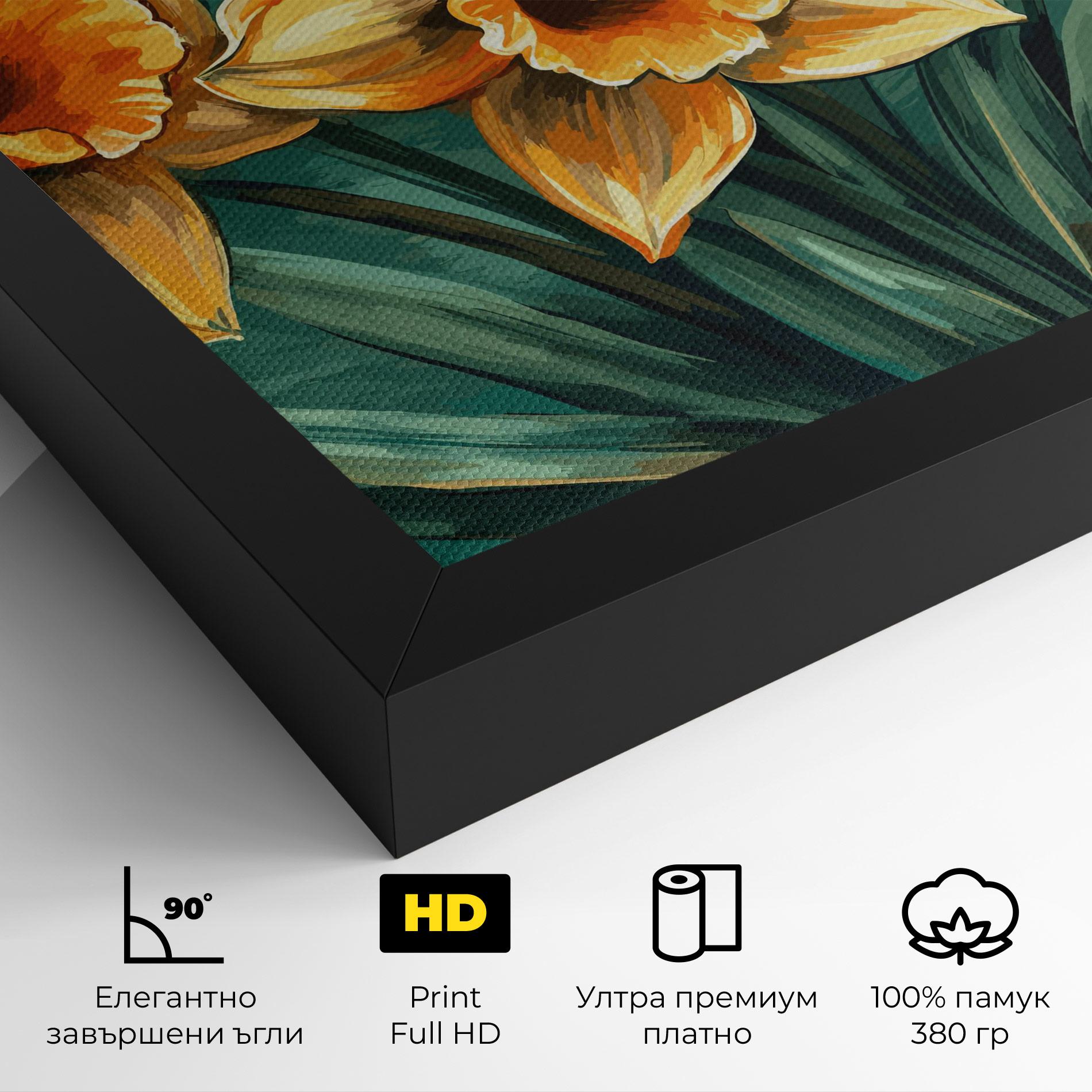Картина на платно Yellow Wild Flower mockup 4