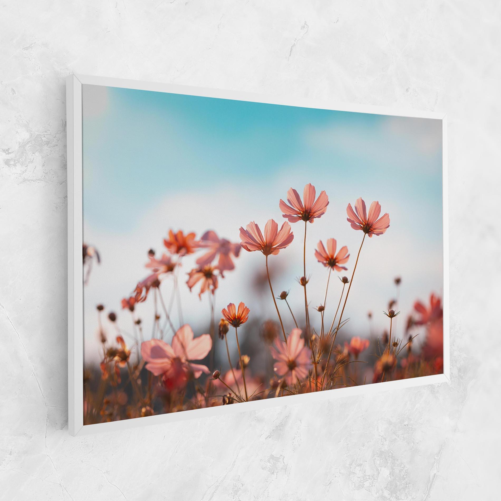 Картина на платно Cosmos Flowers Beautiful mockup 1