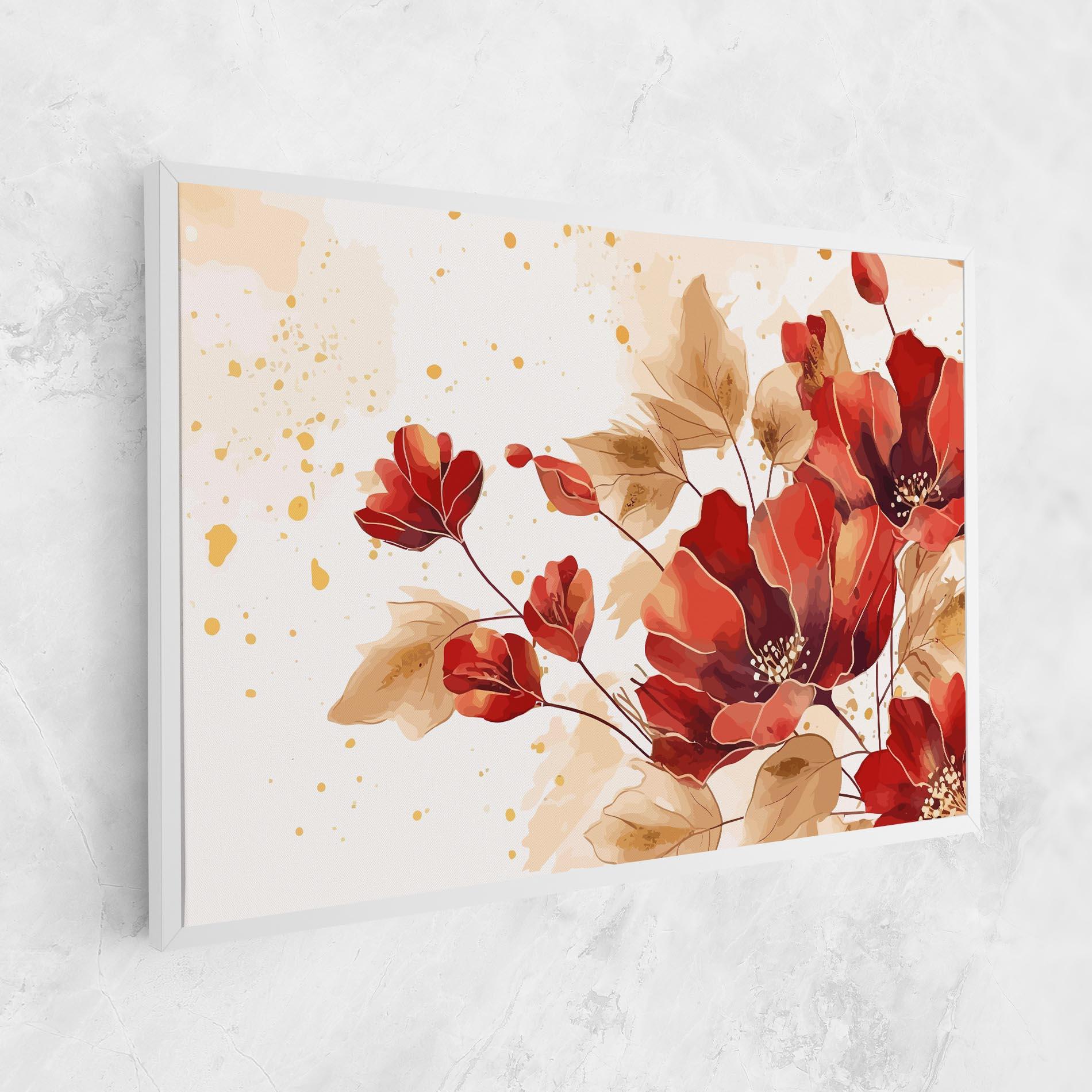 Картина на платно Red Wild Gold mockup 1