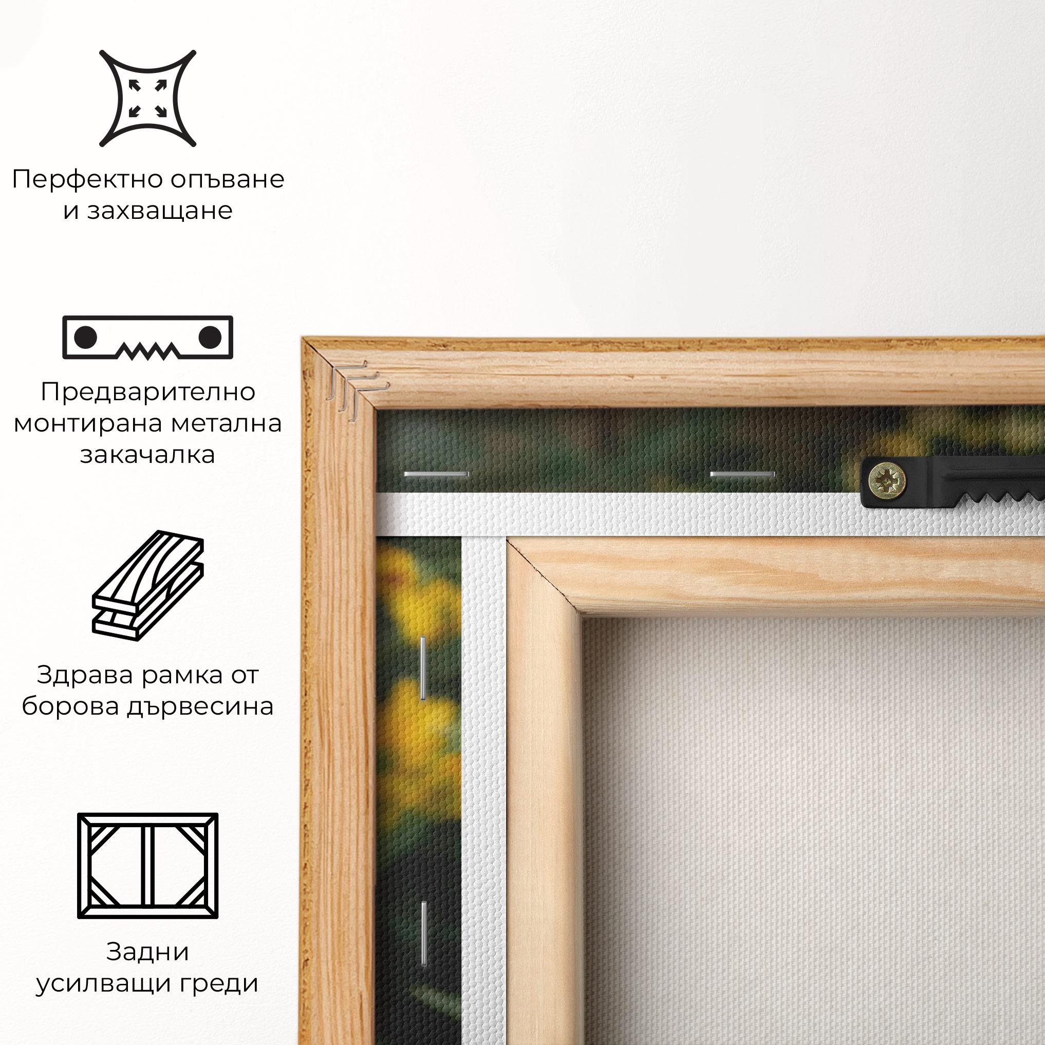 Картина на платно Garden Pink Rose mockup 5