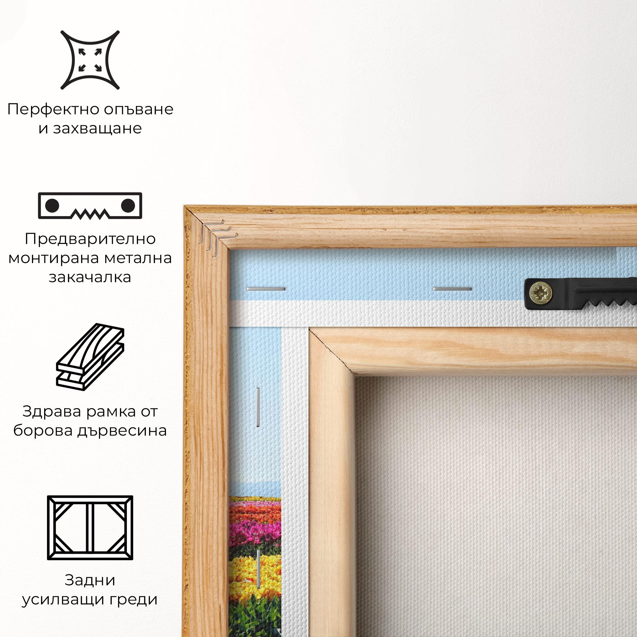 Картина на платно Working Wild Field mockup 5