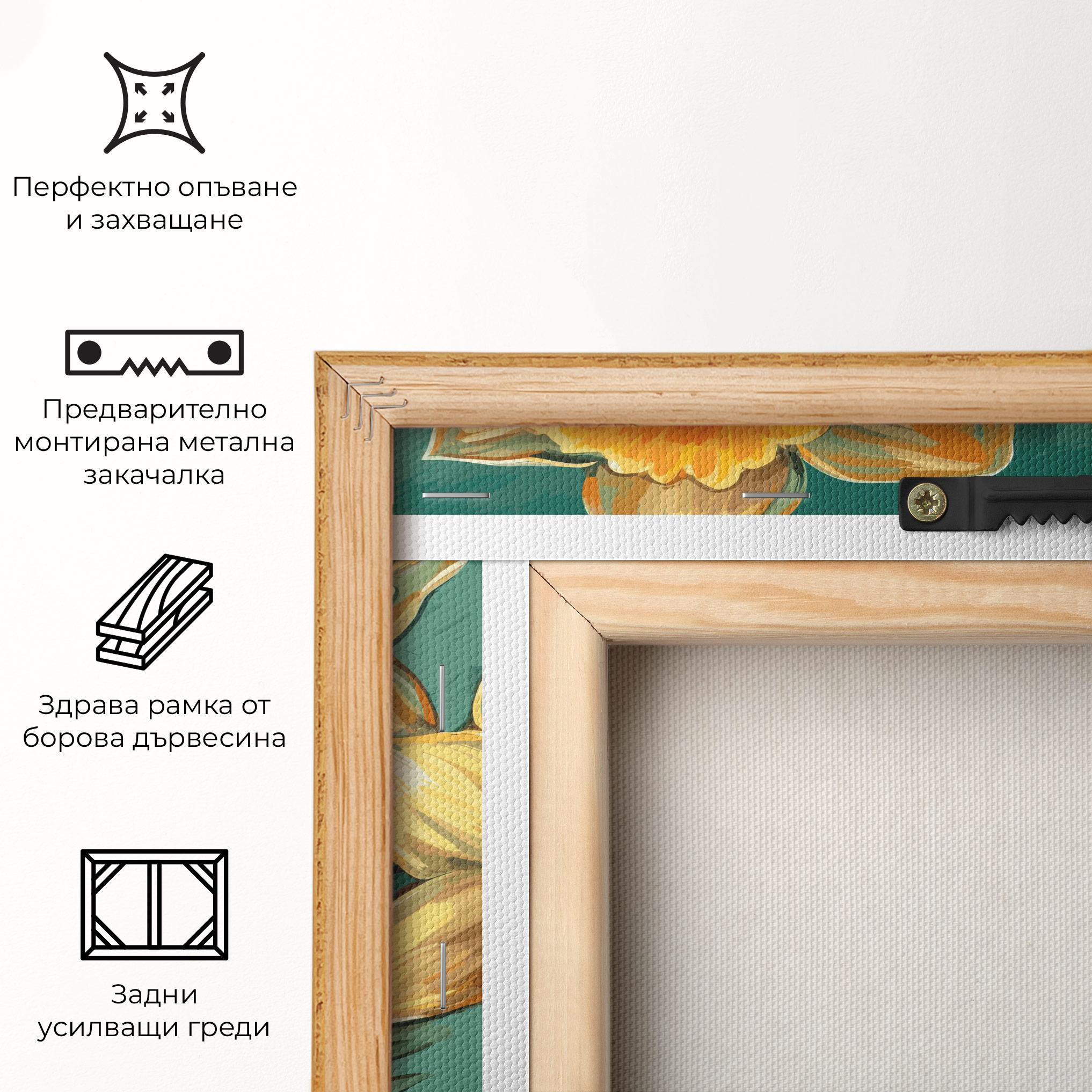 Картина на платно Yellow Wild Flower mockup 5