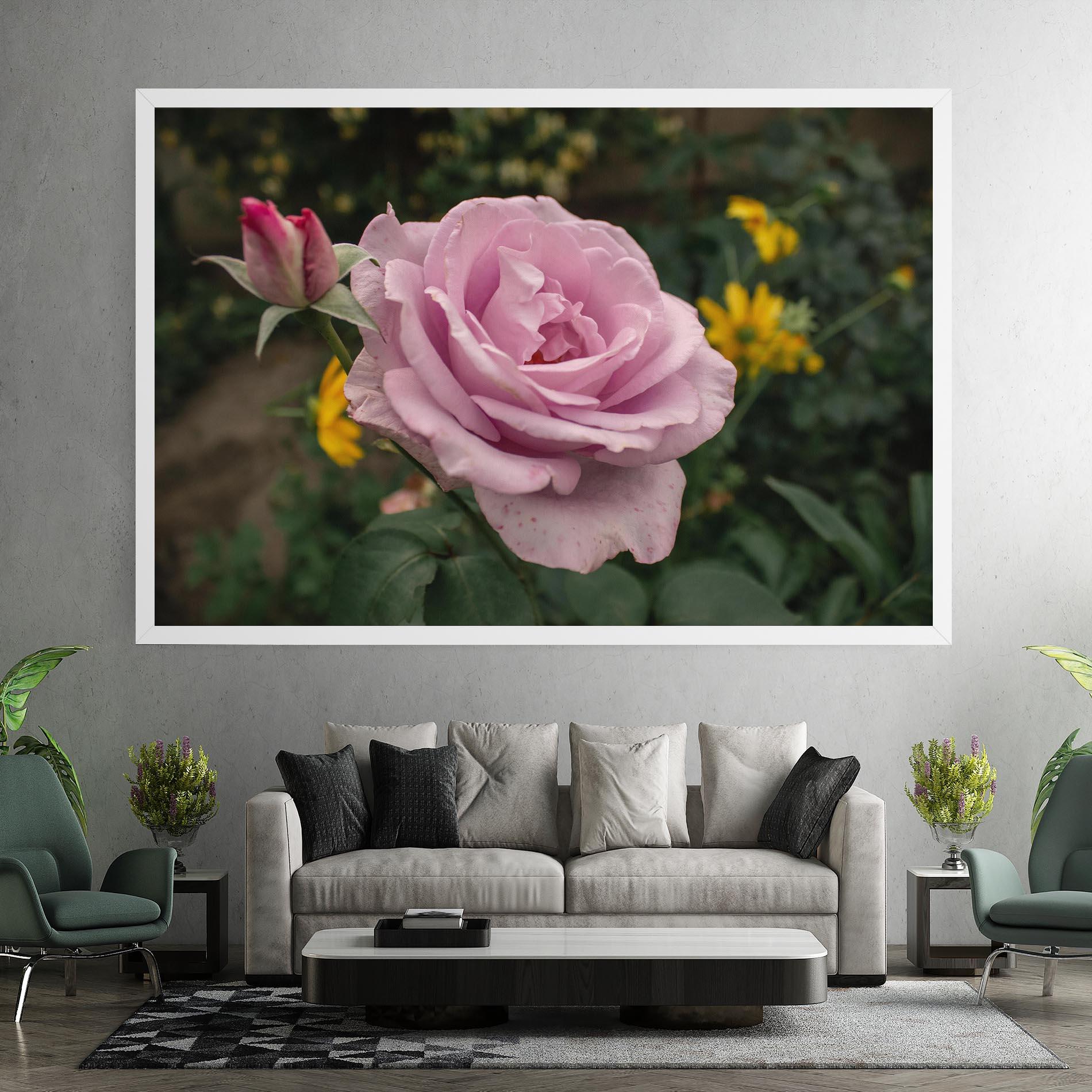 Картина на платно Garden Pink Rose mockup 7