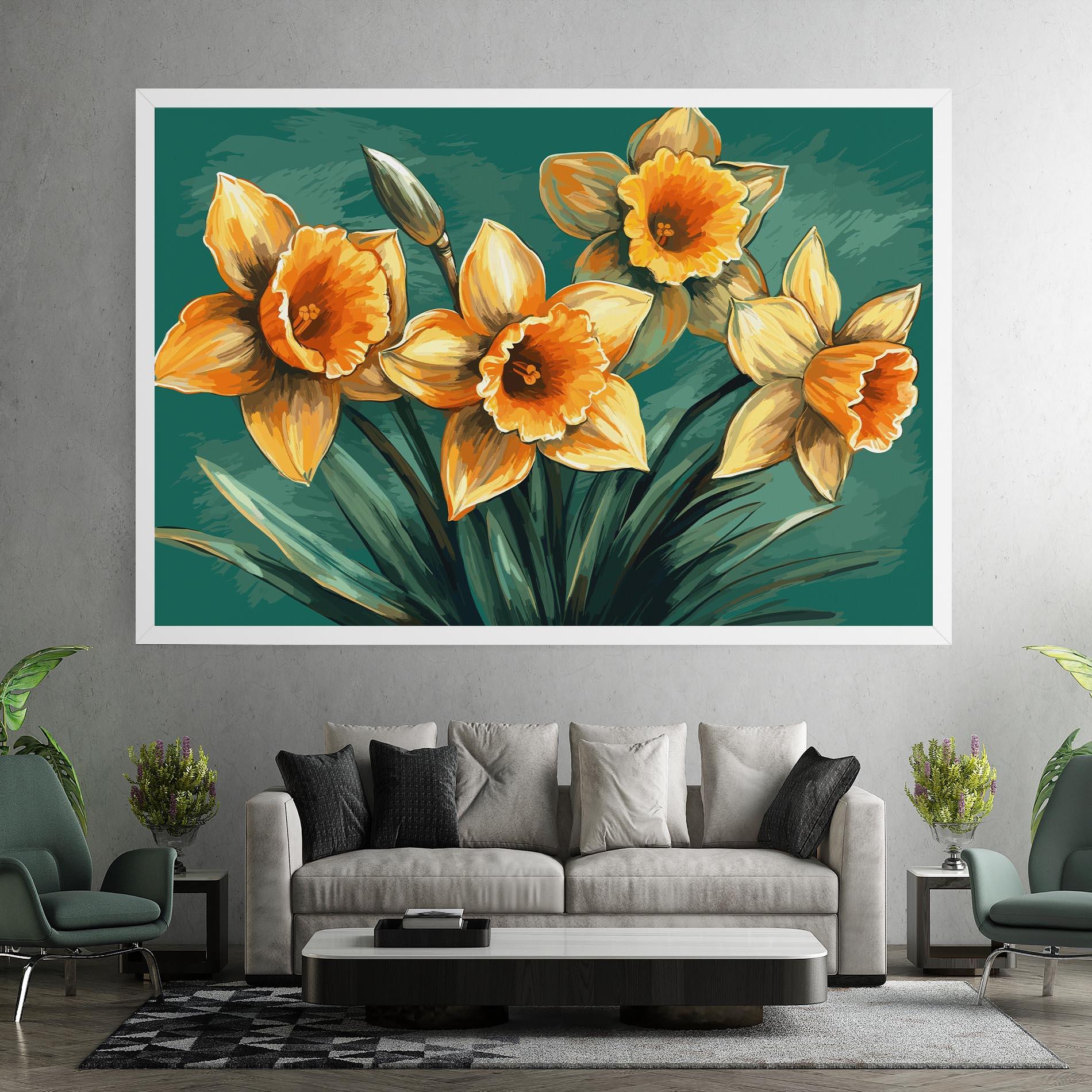 Картина на платно Yellow Wild Flower mockup 7