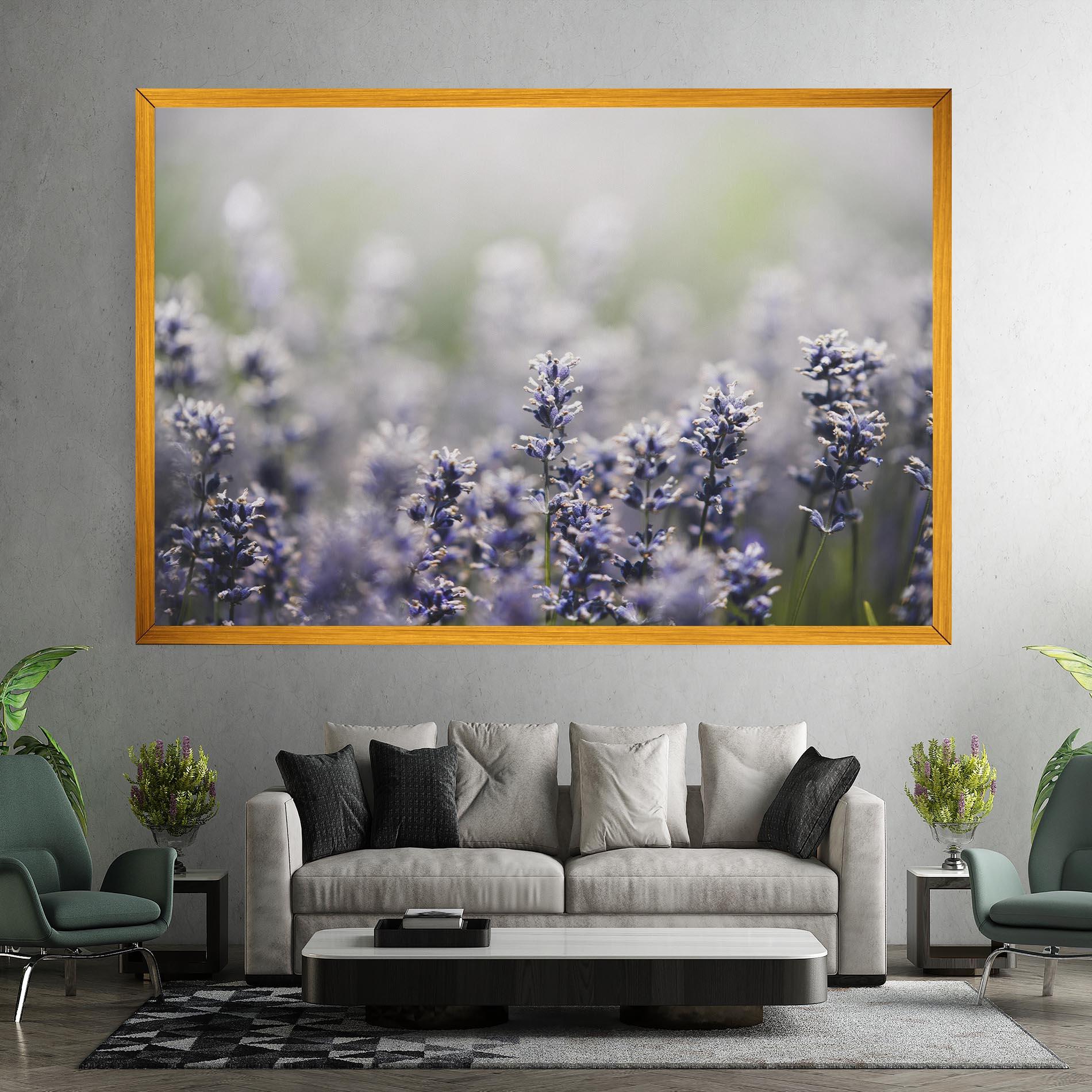 Картина на платно White Purple Wild mockup 7