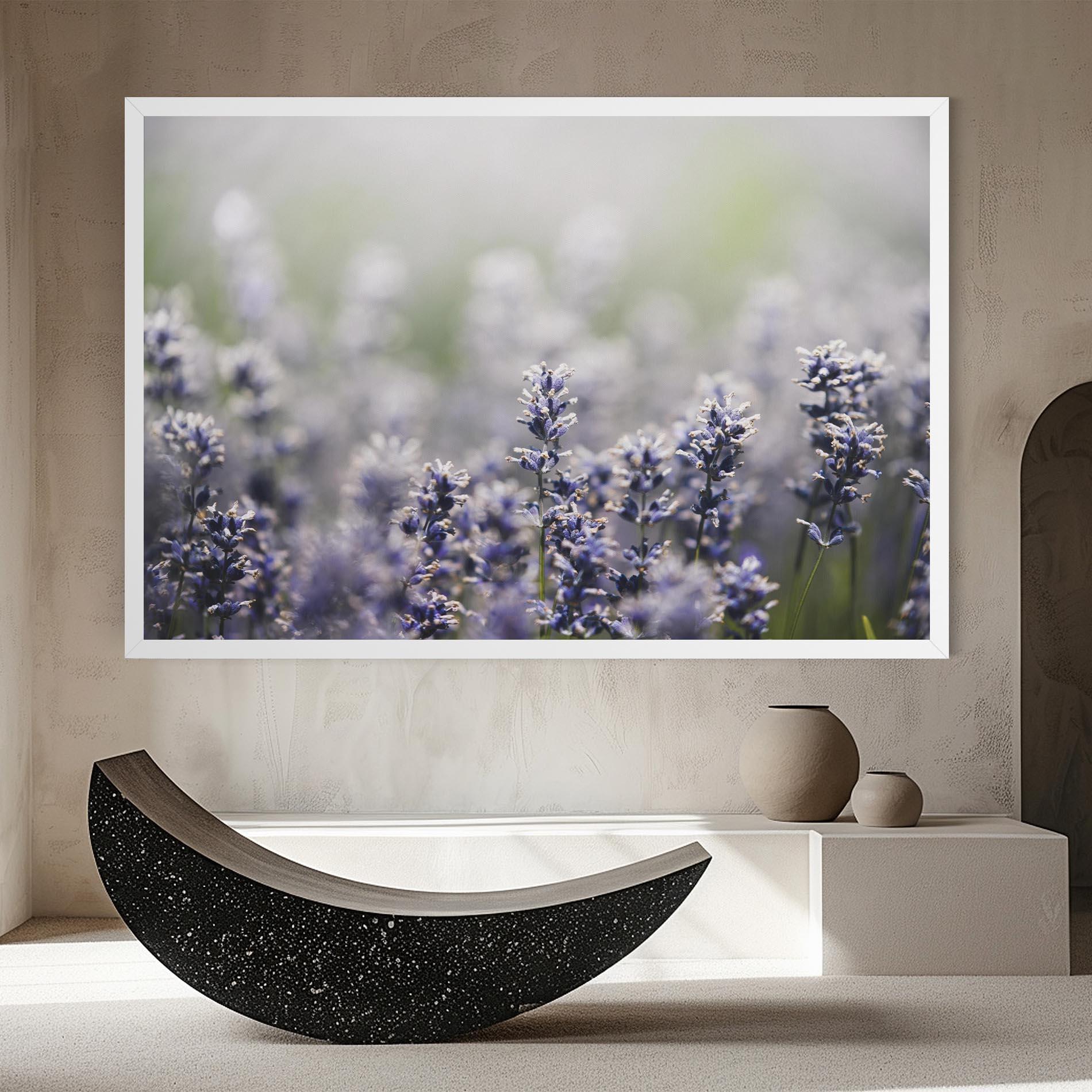 Картина на платно White Purple Wild mockup 8