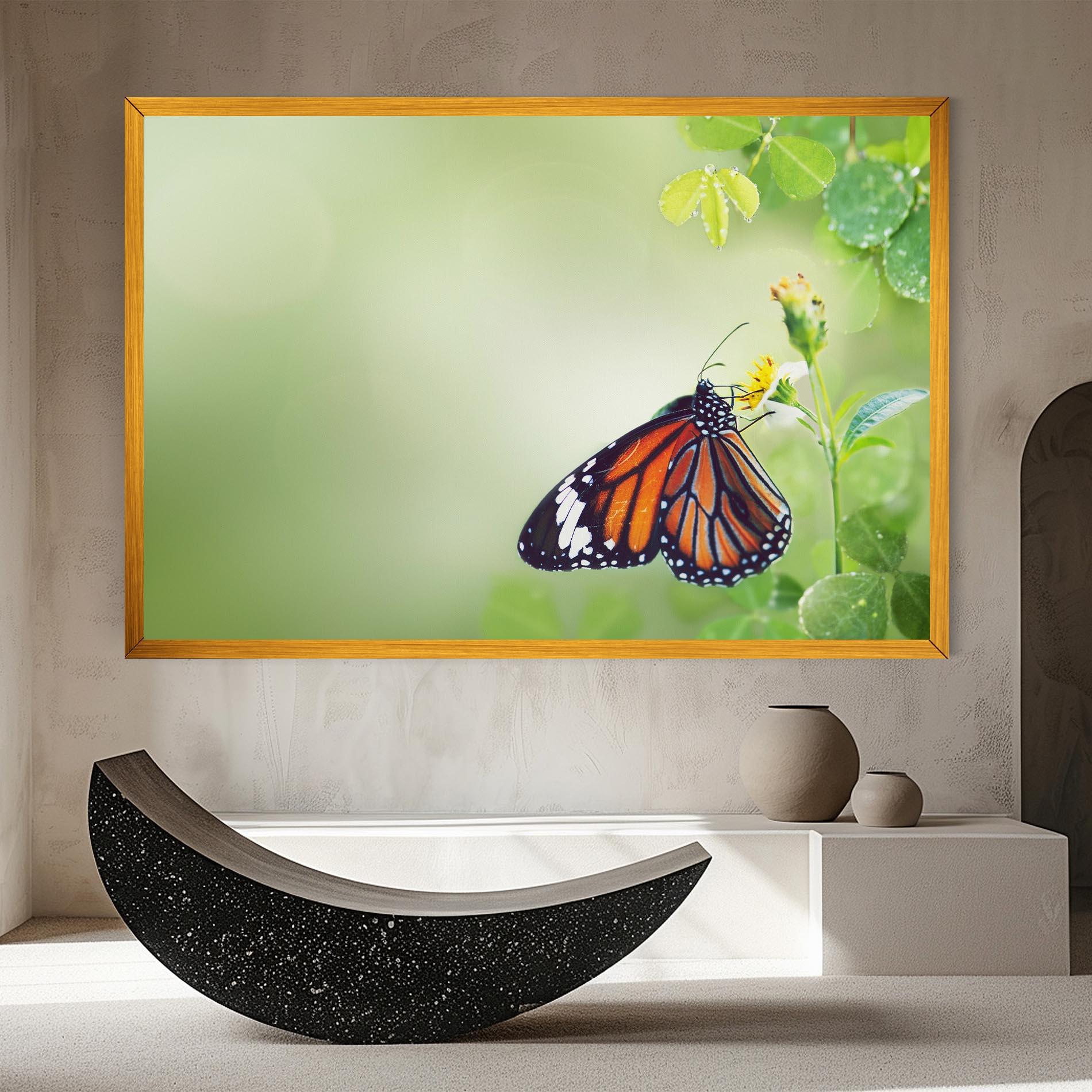 Картина на платно Butterfly Wild Plant mockup 8