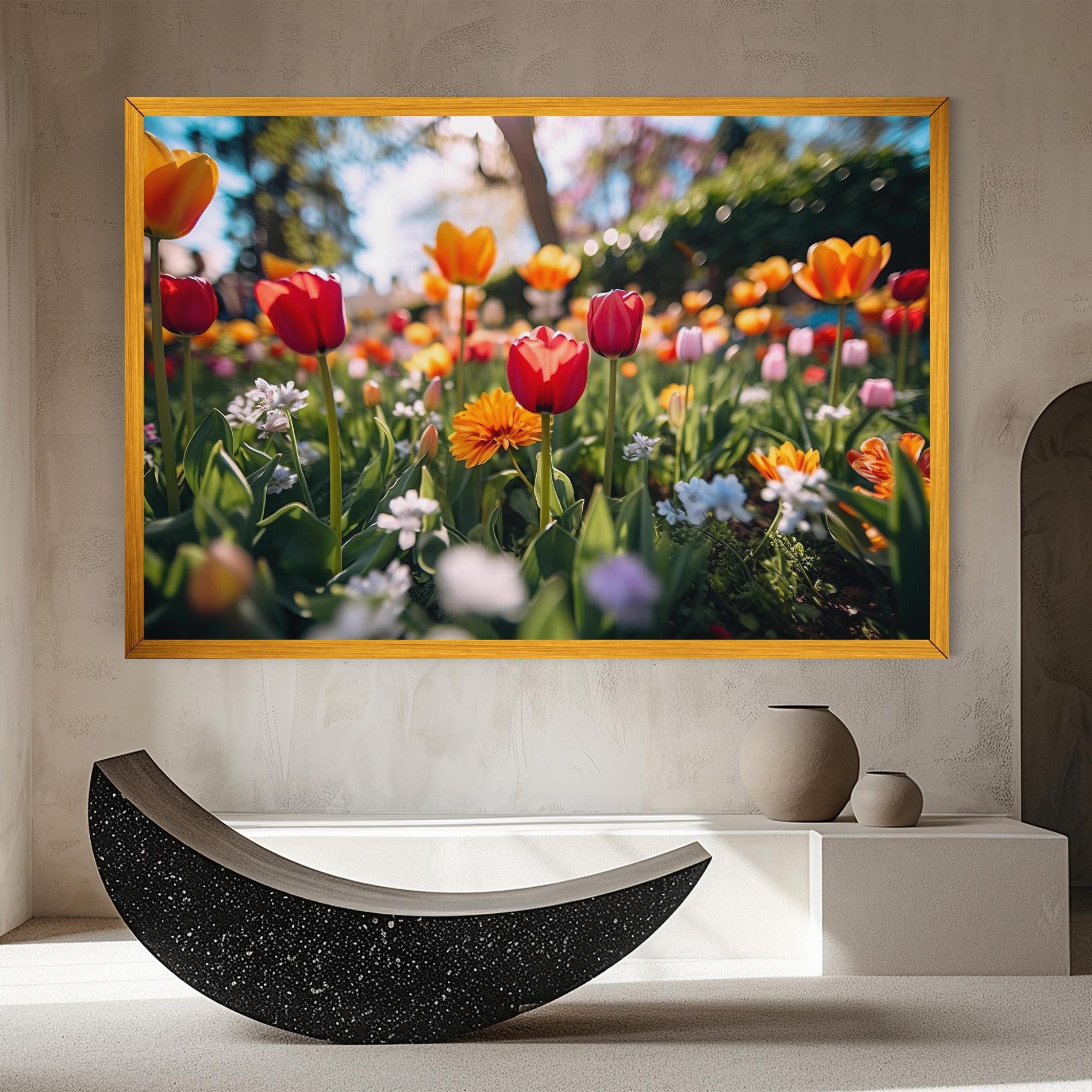 Картина на платно Garden Tulips Mix mockup 8