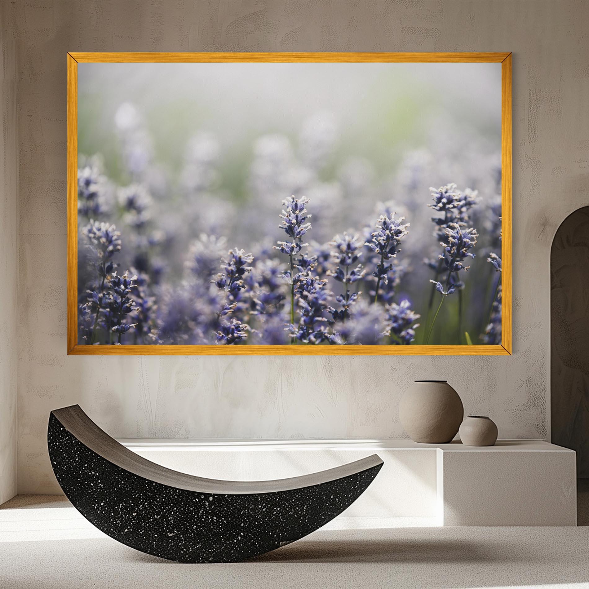 Картина на платно White Purple Wild mockup 8