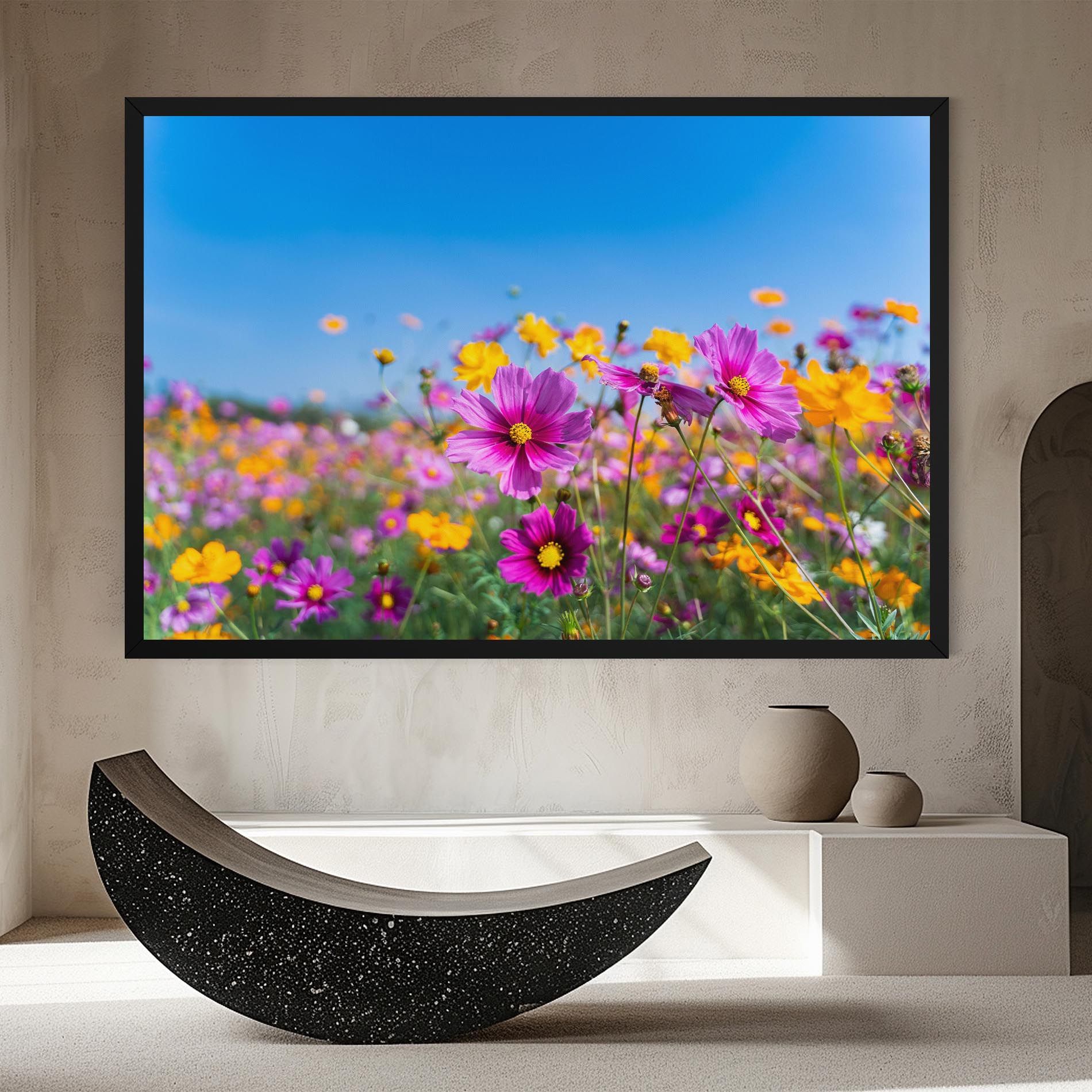 Cosmos Flowers Grassland mockup 8