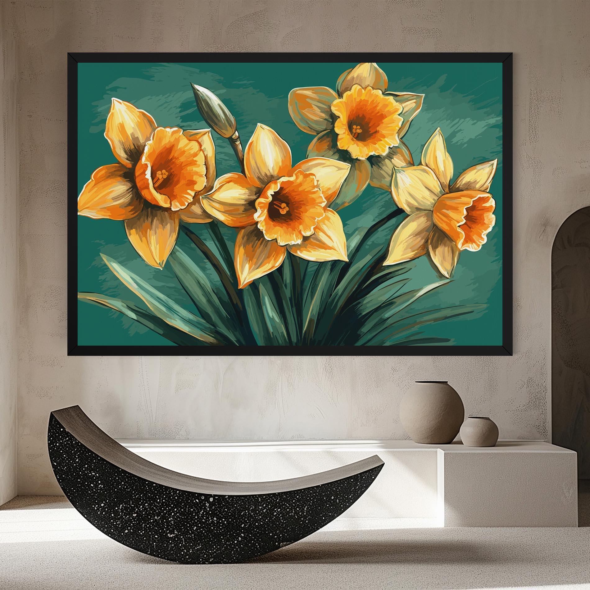 Картина на платно Yellow Wild Flower mockup 8