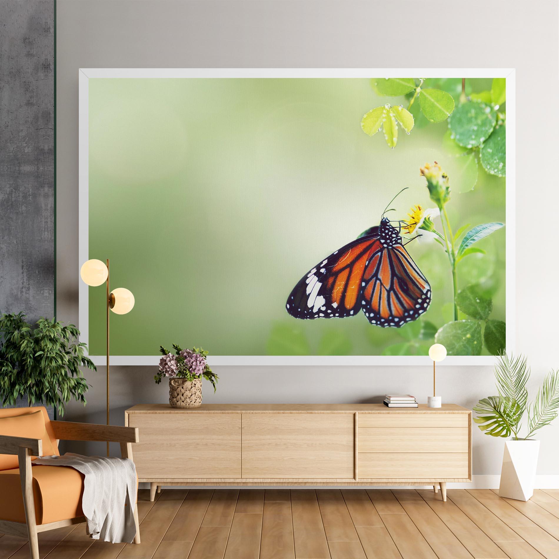 Картина на платно Butterfly Wild Plant mockup 9
