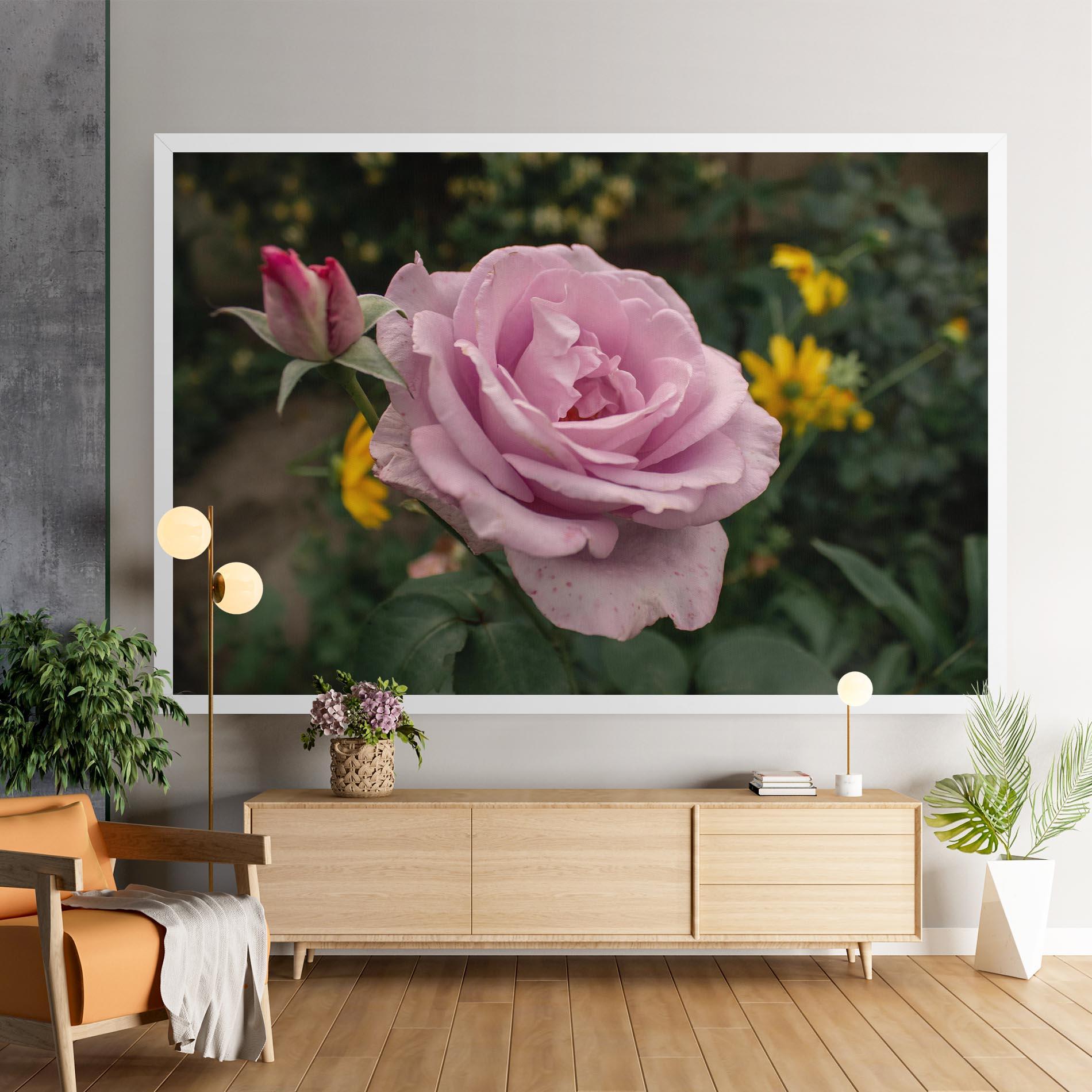 Картина на платно Garden Pink Rose mockup 9