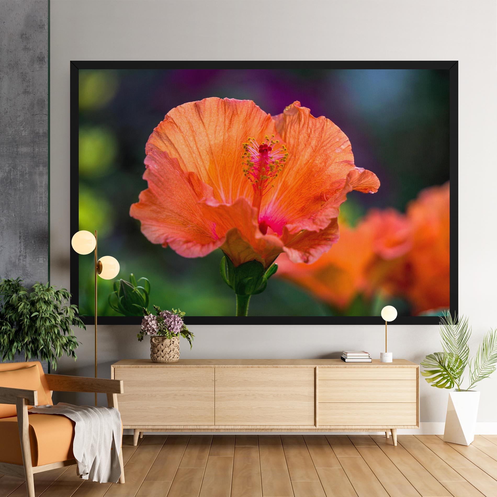 Картина на платно Orange Wild Flower mockup 9