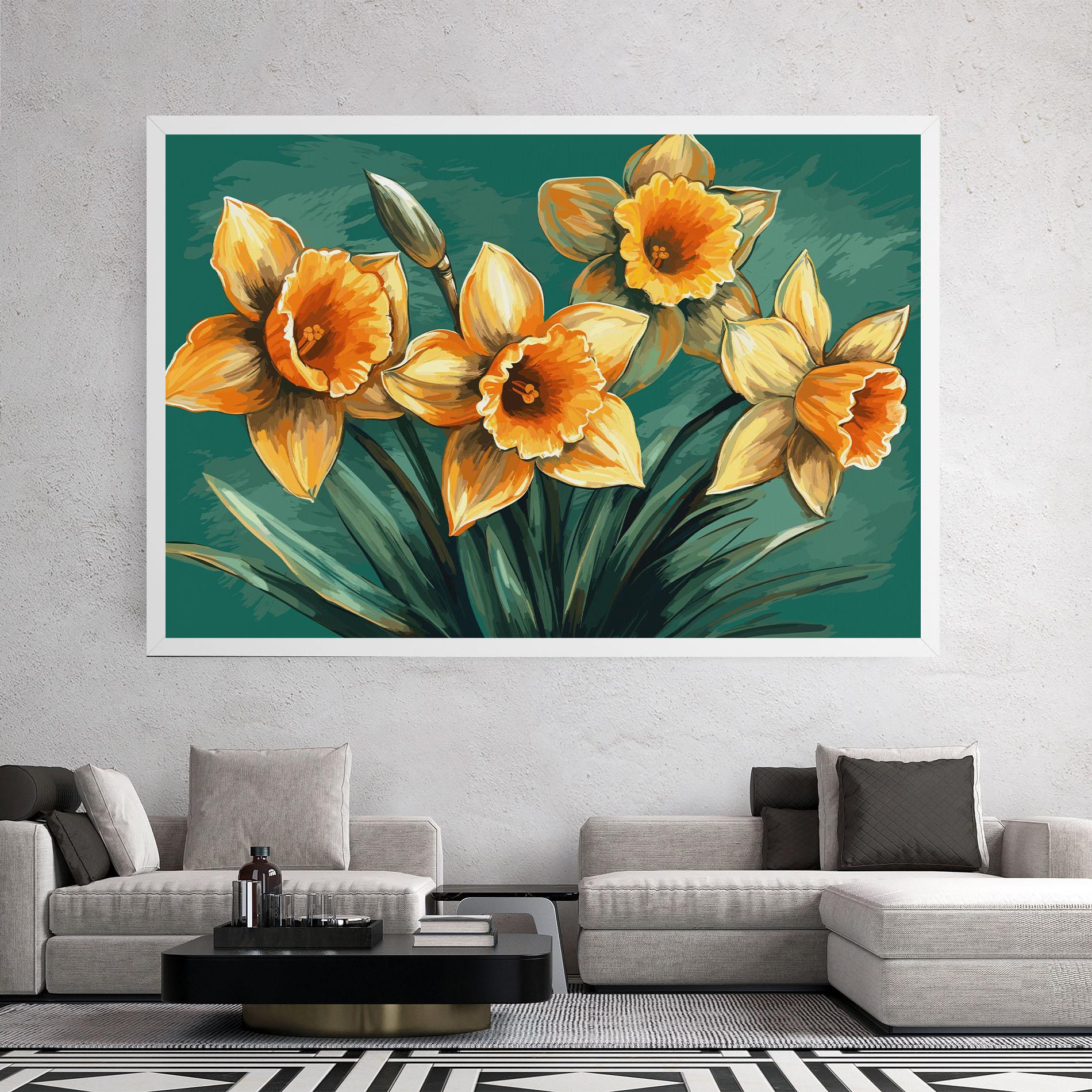 Картина на платно Yellow Wild Flower mockup 2