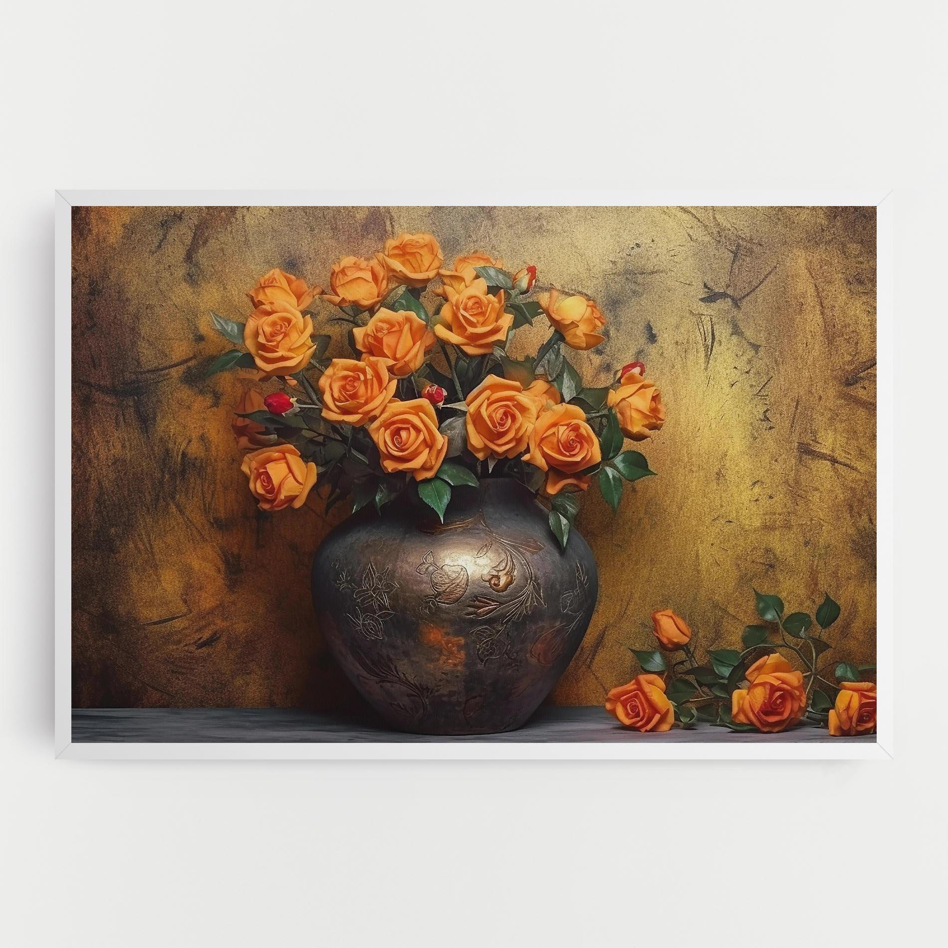 Картина на платно Orange Vintage Vase mockup 0