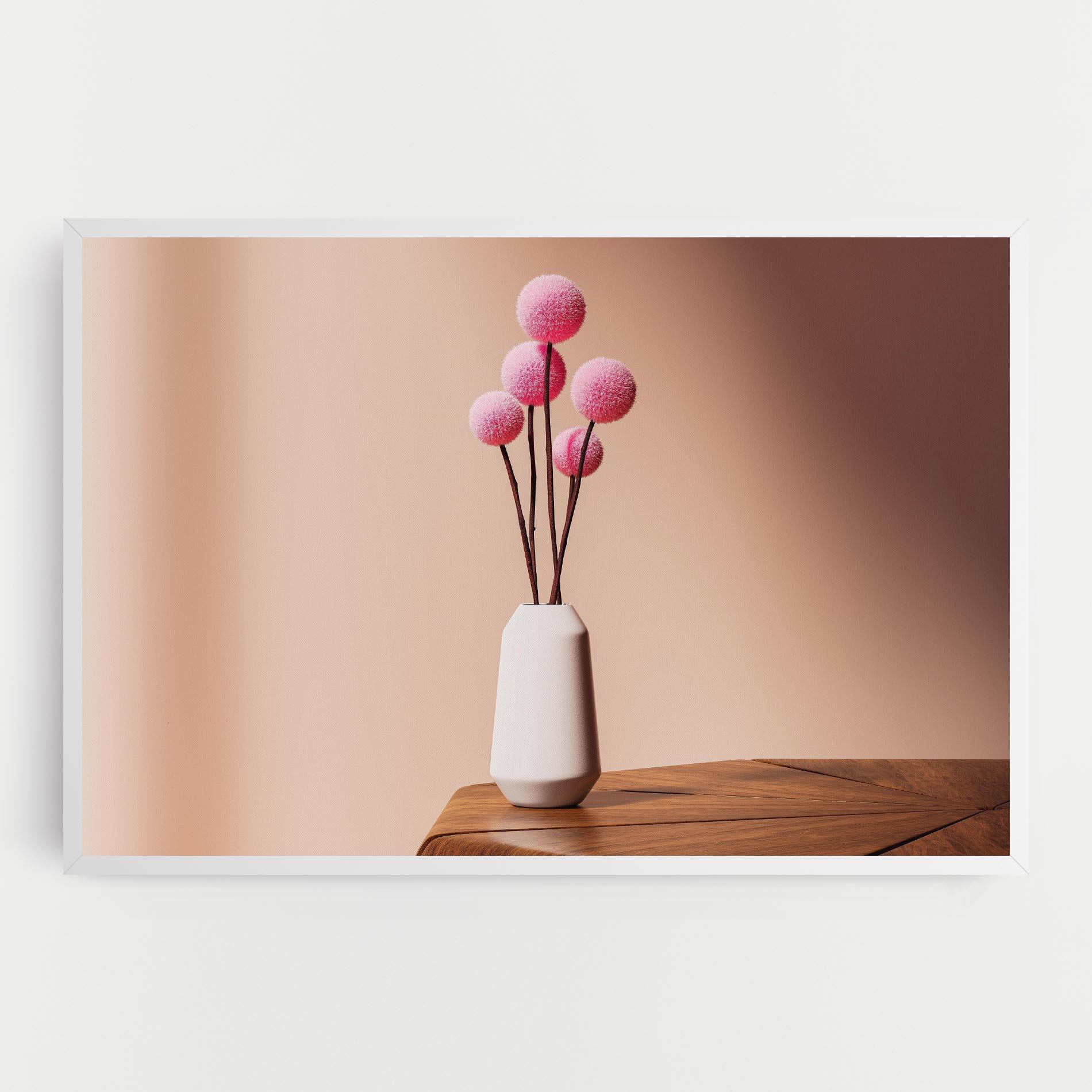 Картина на платно Pink Circle Vase mockup 0