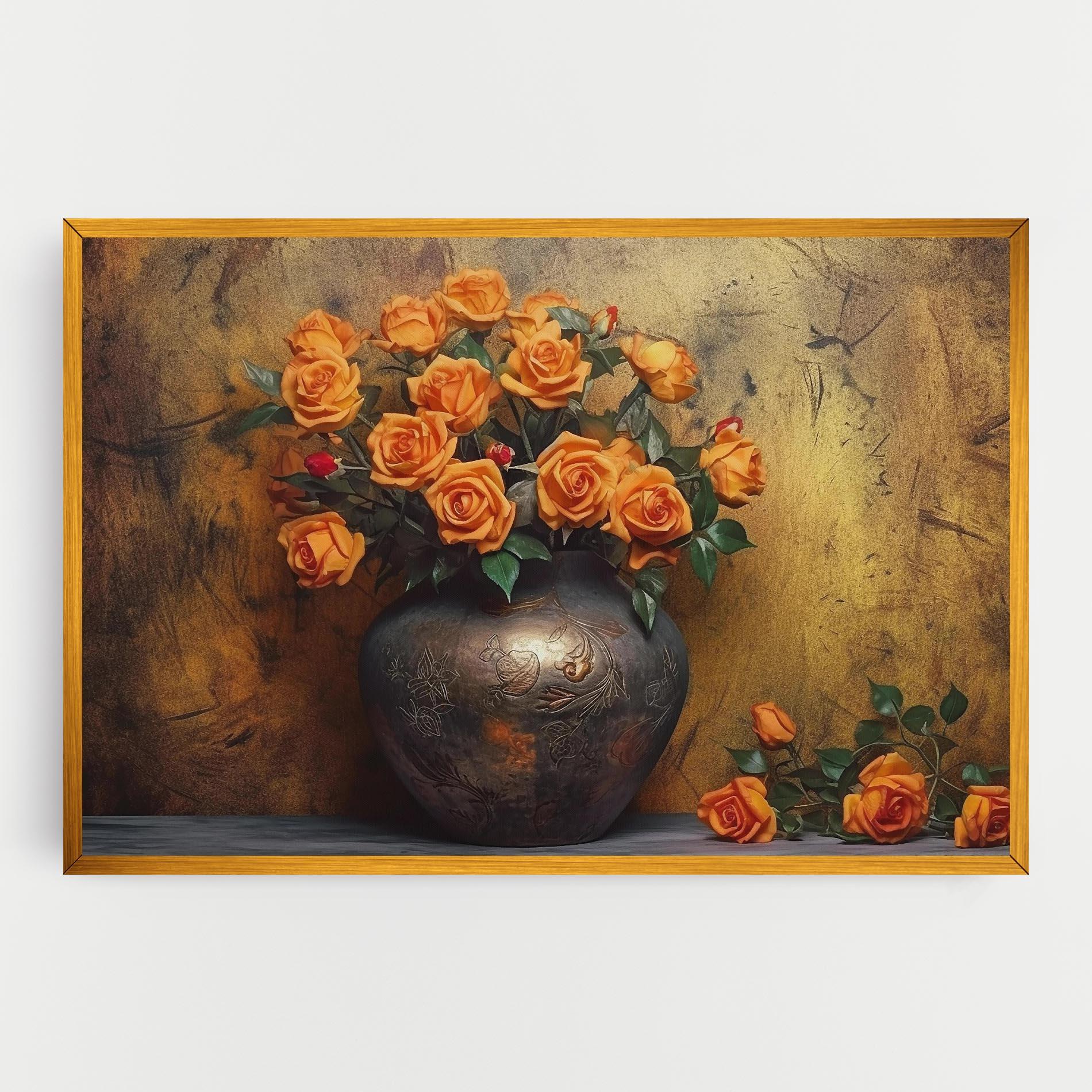 Картина на платно Orange Vintage Vase mockup 0