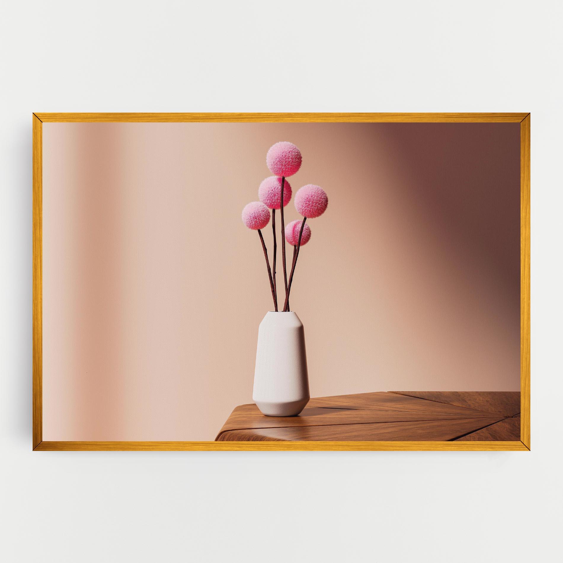 Картина на платно Pink Circle Vase mockup 0