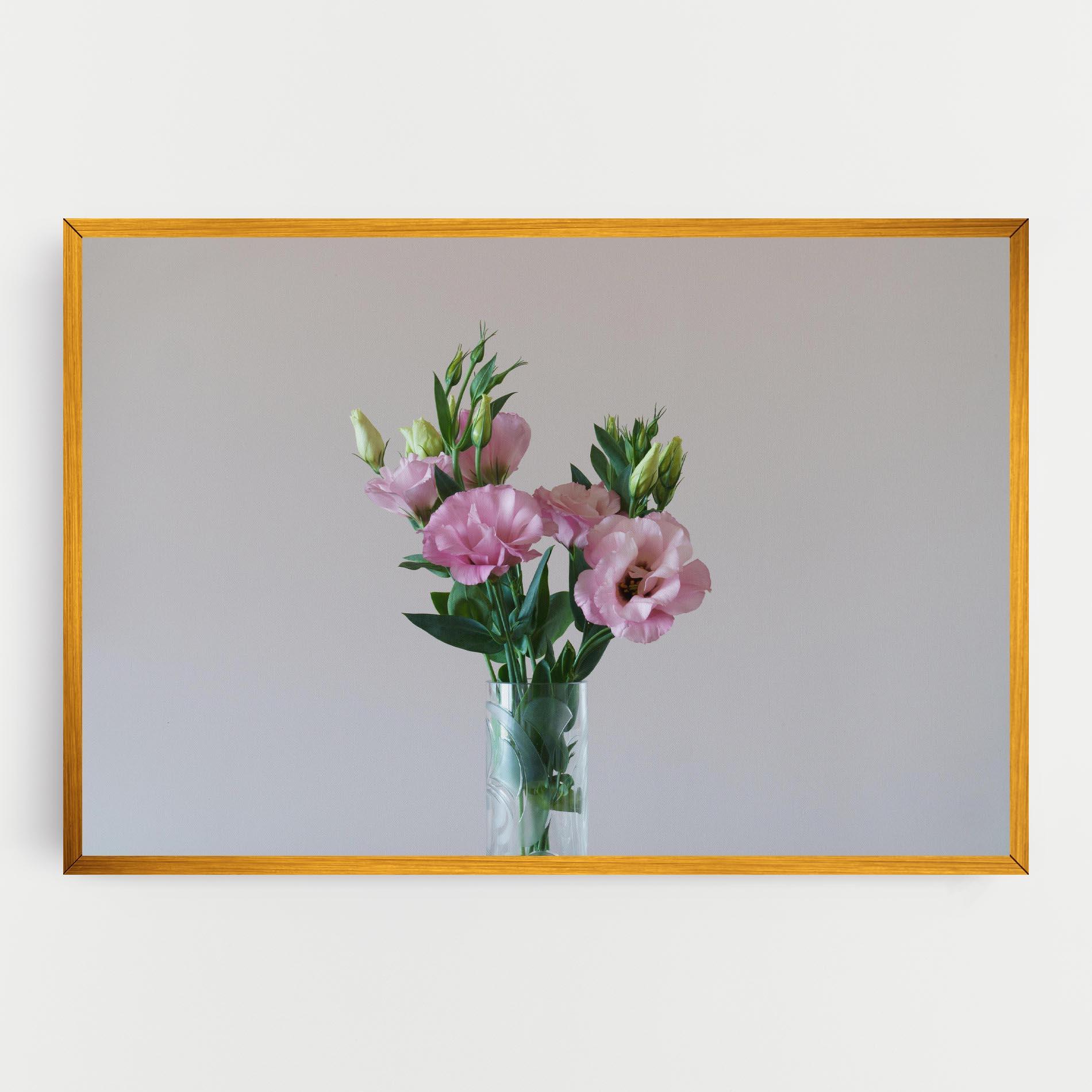 Картина на платно Pretty Pink Flower Vase mockup 0