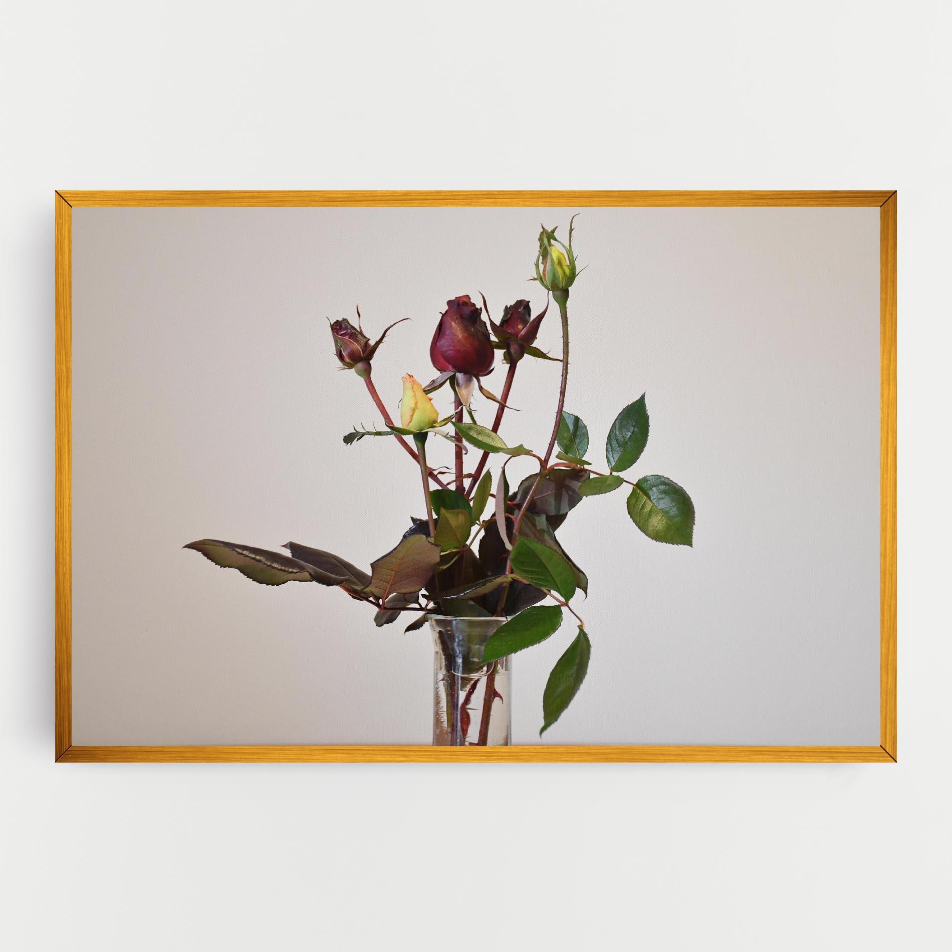 Картина на платно Roses Vase mockup 0