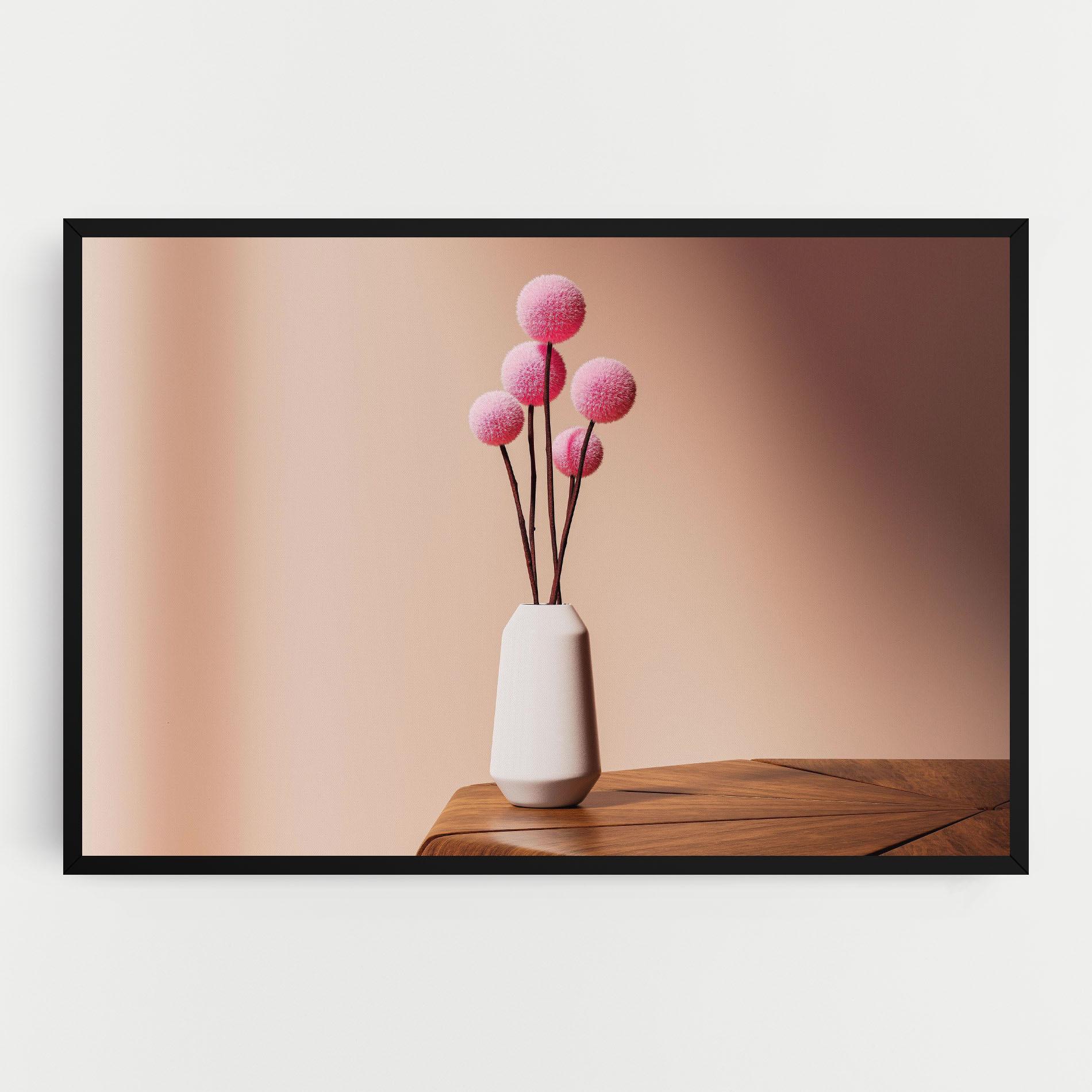 Картина на платно Pink Circle Vase mockup 0