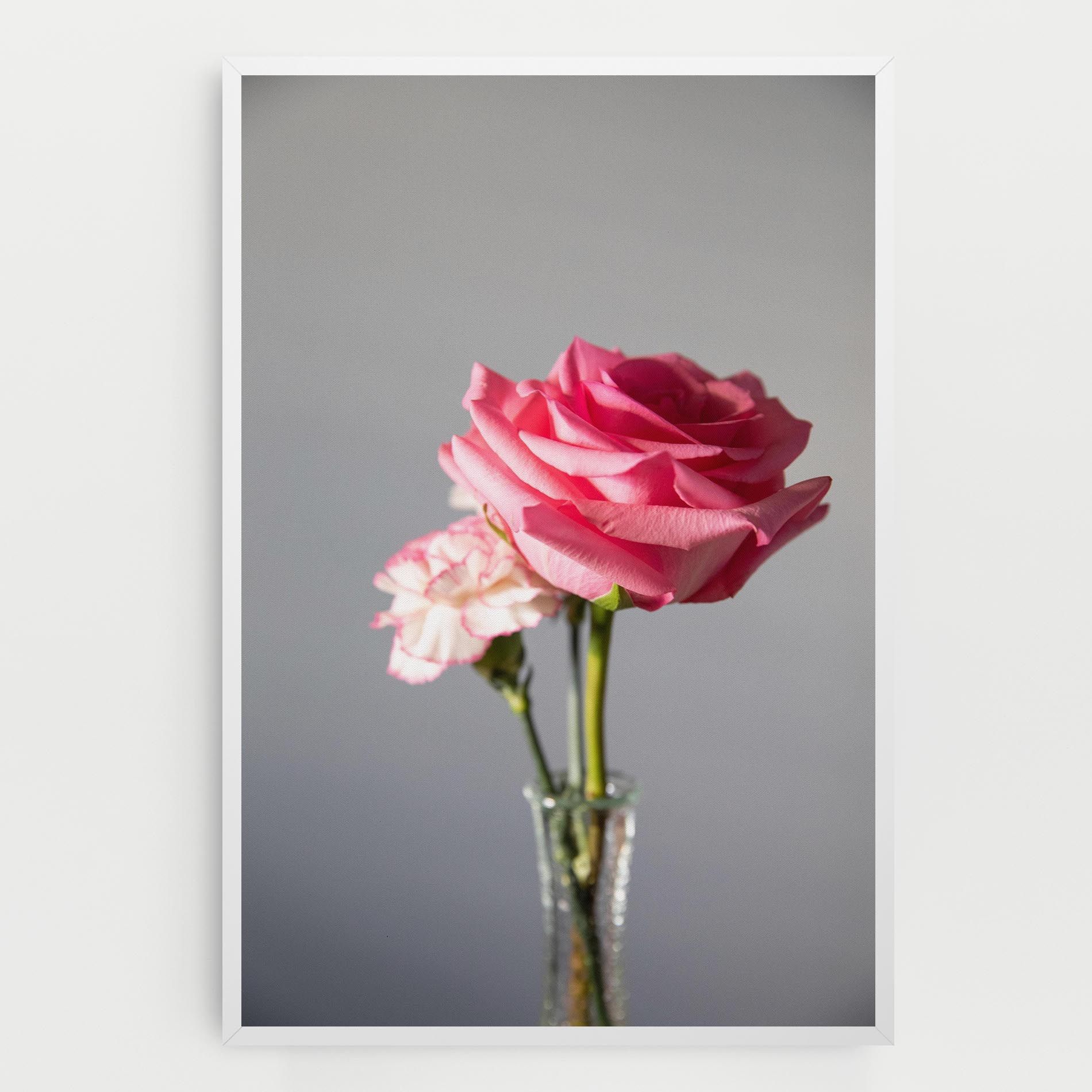 Big Pink Rose Vase mockup 0