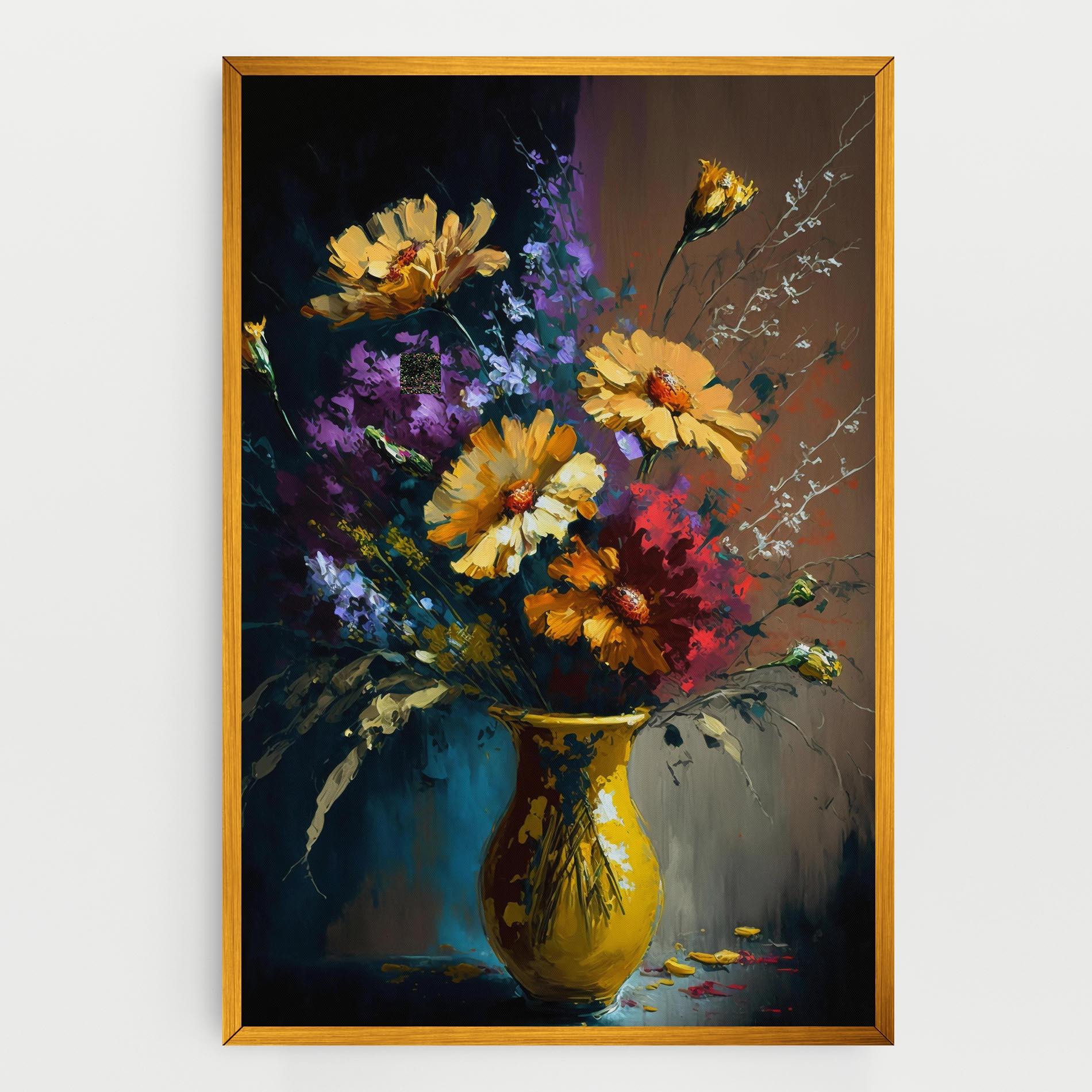 Картина на платно Yellow Art Vase mockup 0