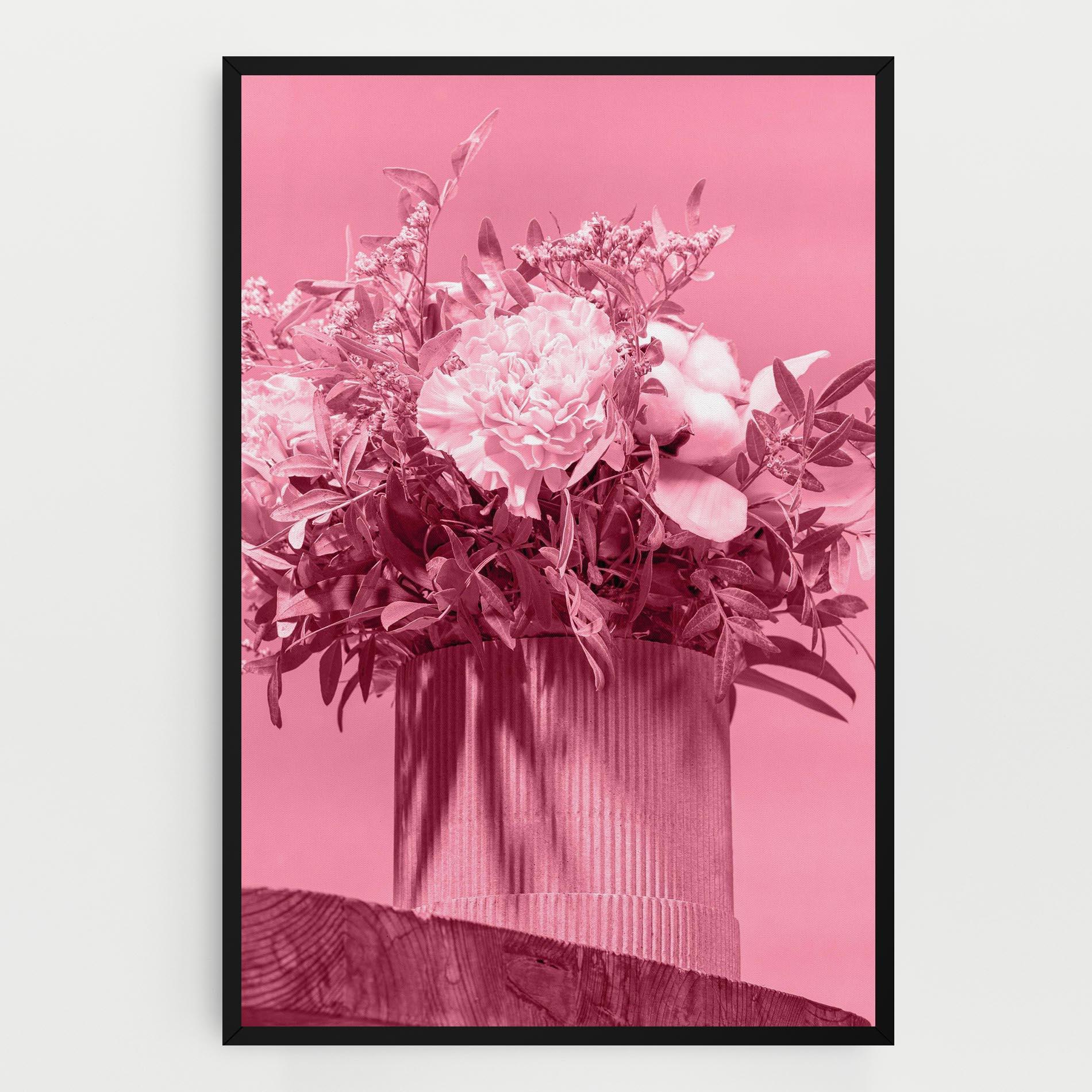 Картина на платно Pink Light Vase mockup 0