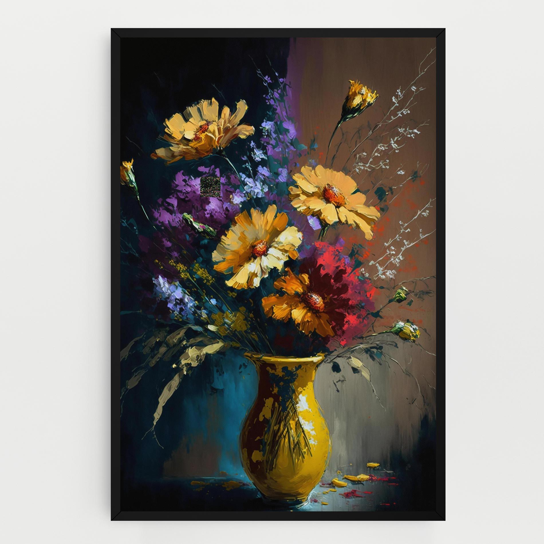 Картина на платно Yellow Art Vase mockup 0