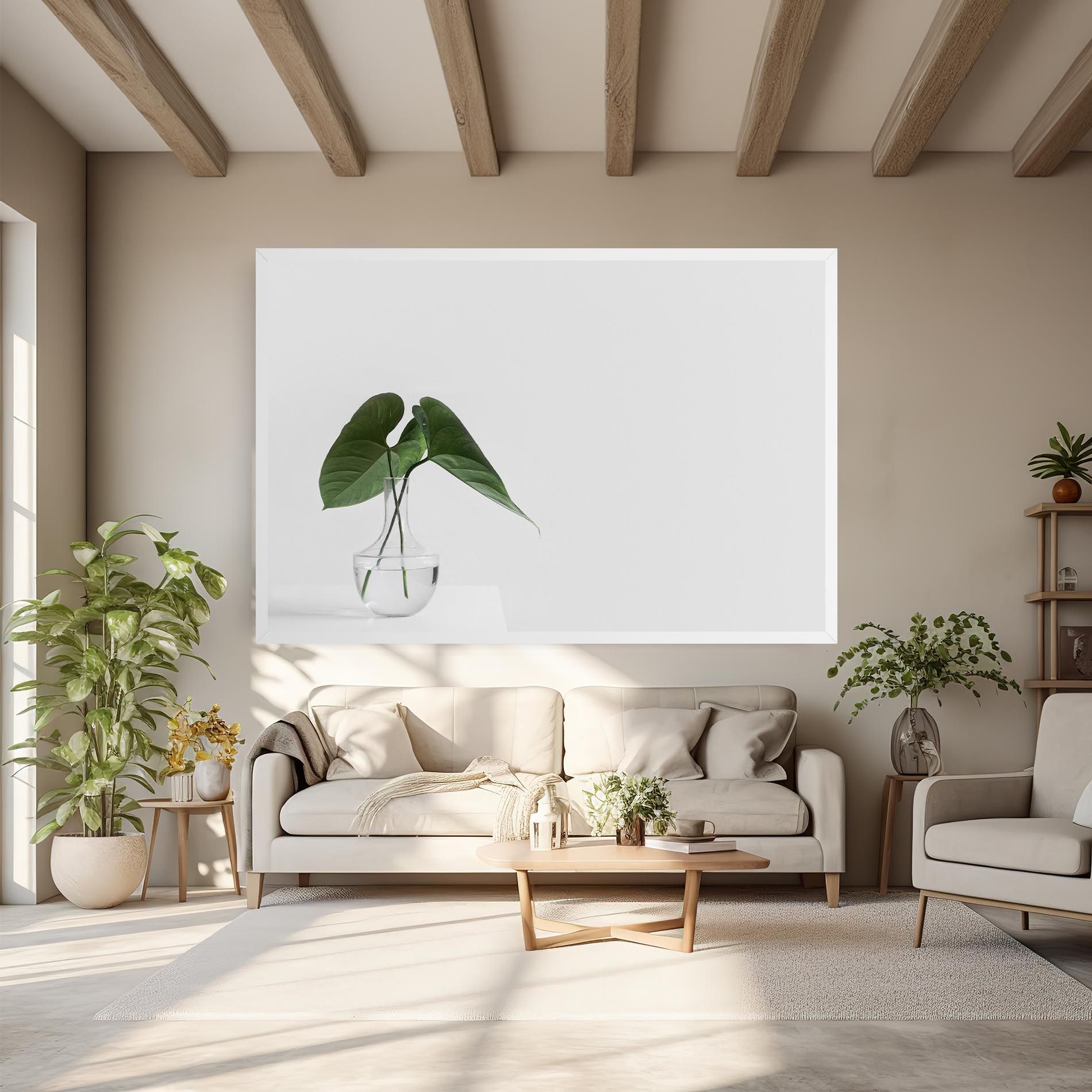 White Table Vase mockup 6