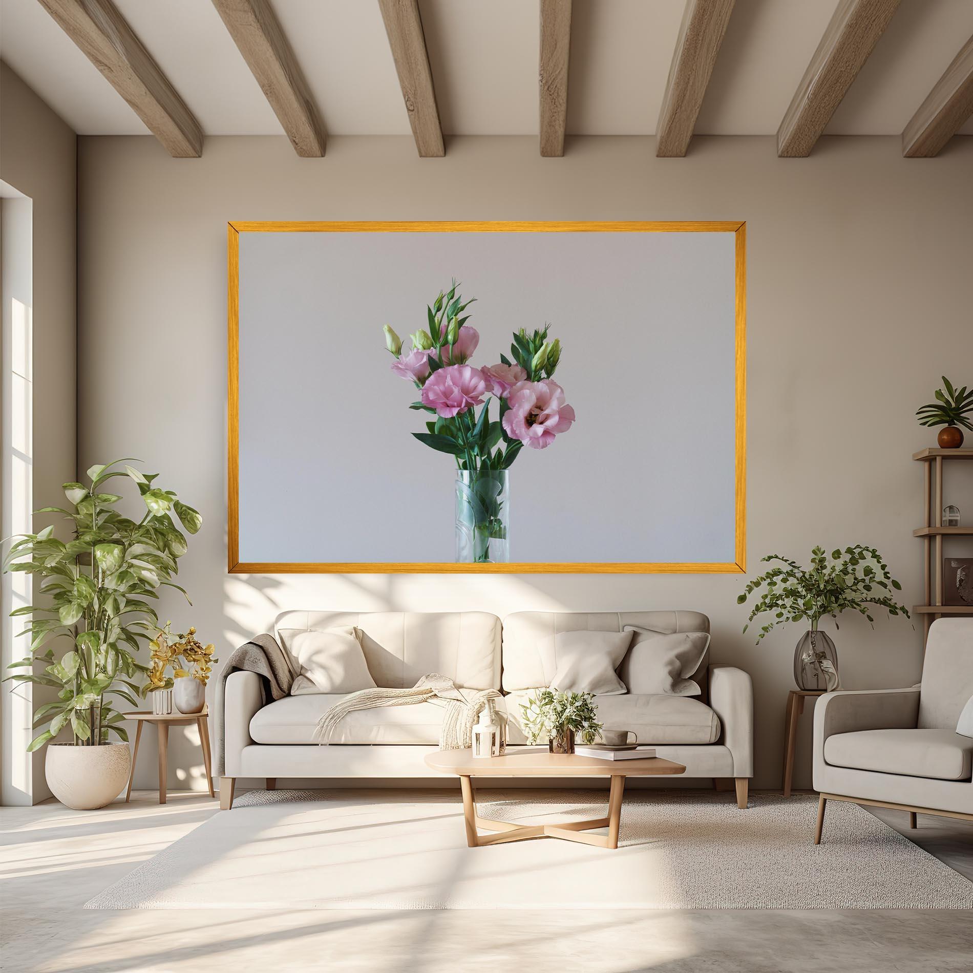 Картина на платно Pretty Pink Flower Vase mockup 6