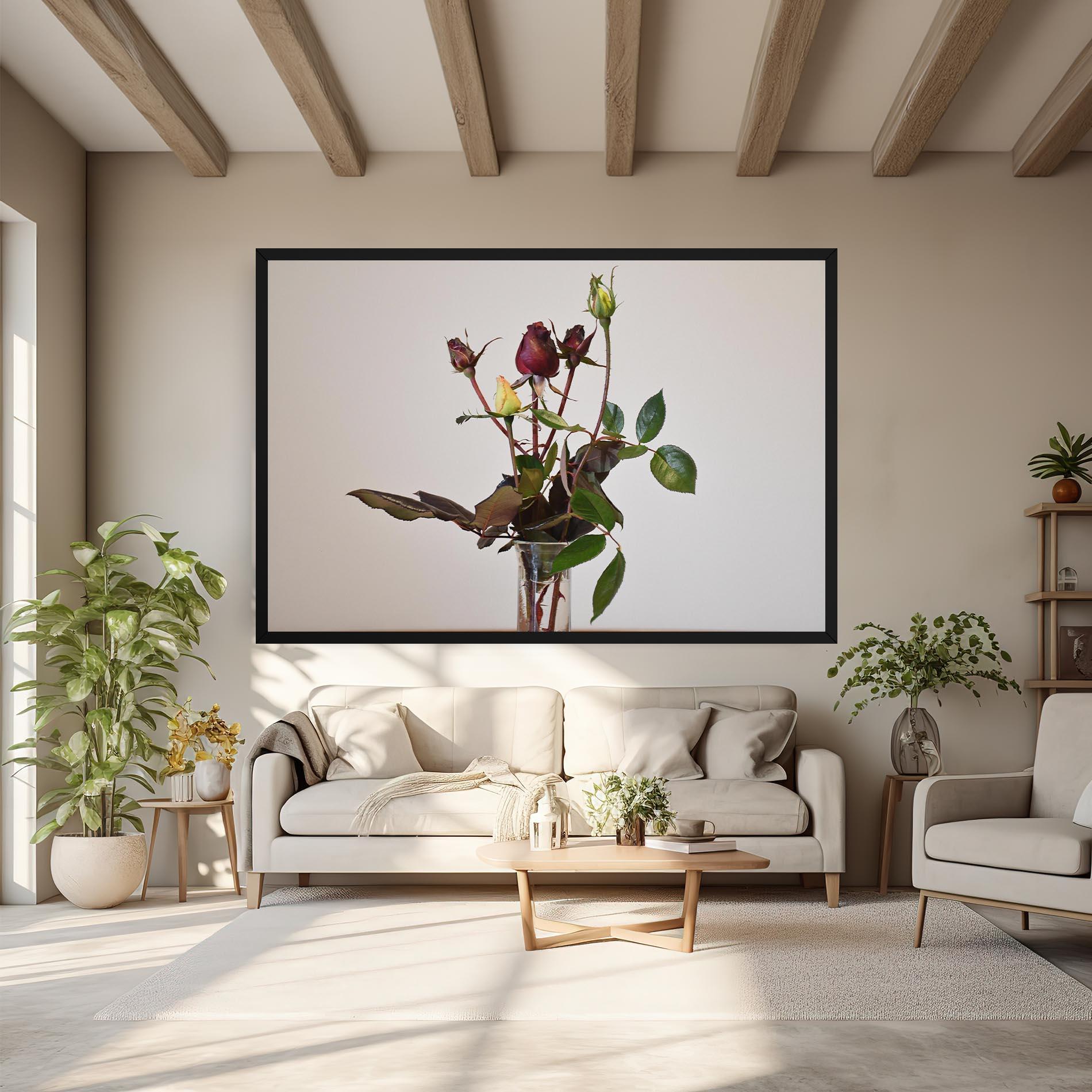 Картина на платно Roses Vase mockup 6