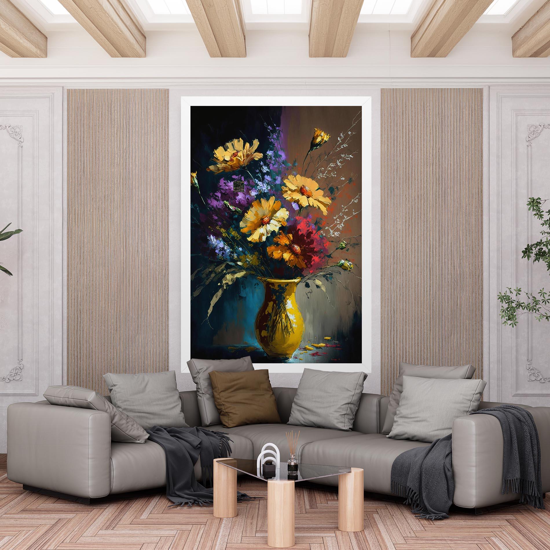 Картина на платно Yellow Art Vase mockup 6