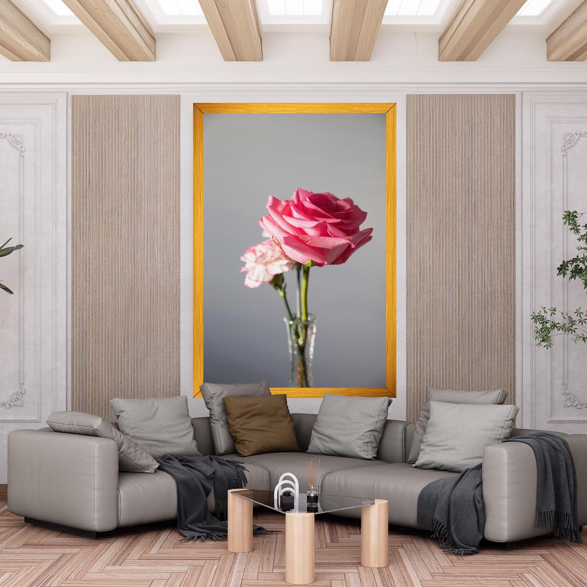 Big Pink Rose Vase mockup 6