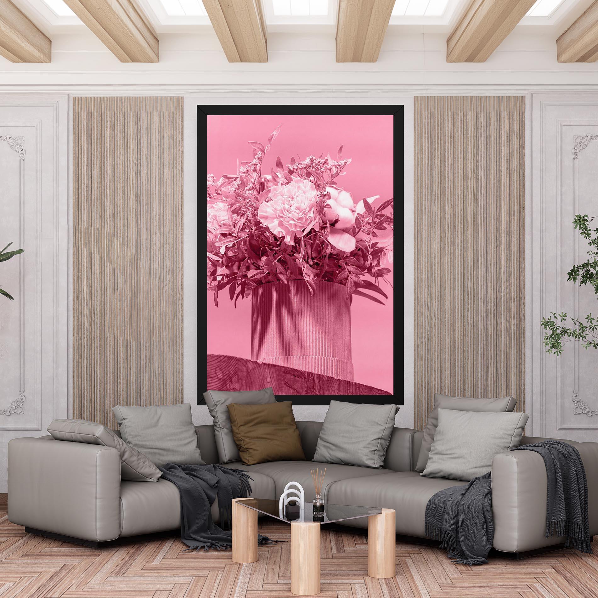 Картина на платно Pink Light Vase mockup 6