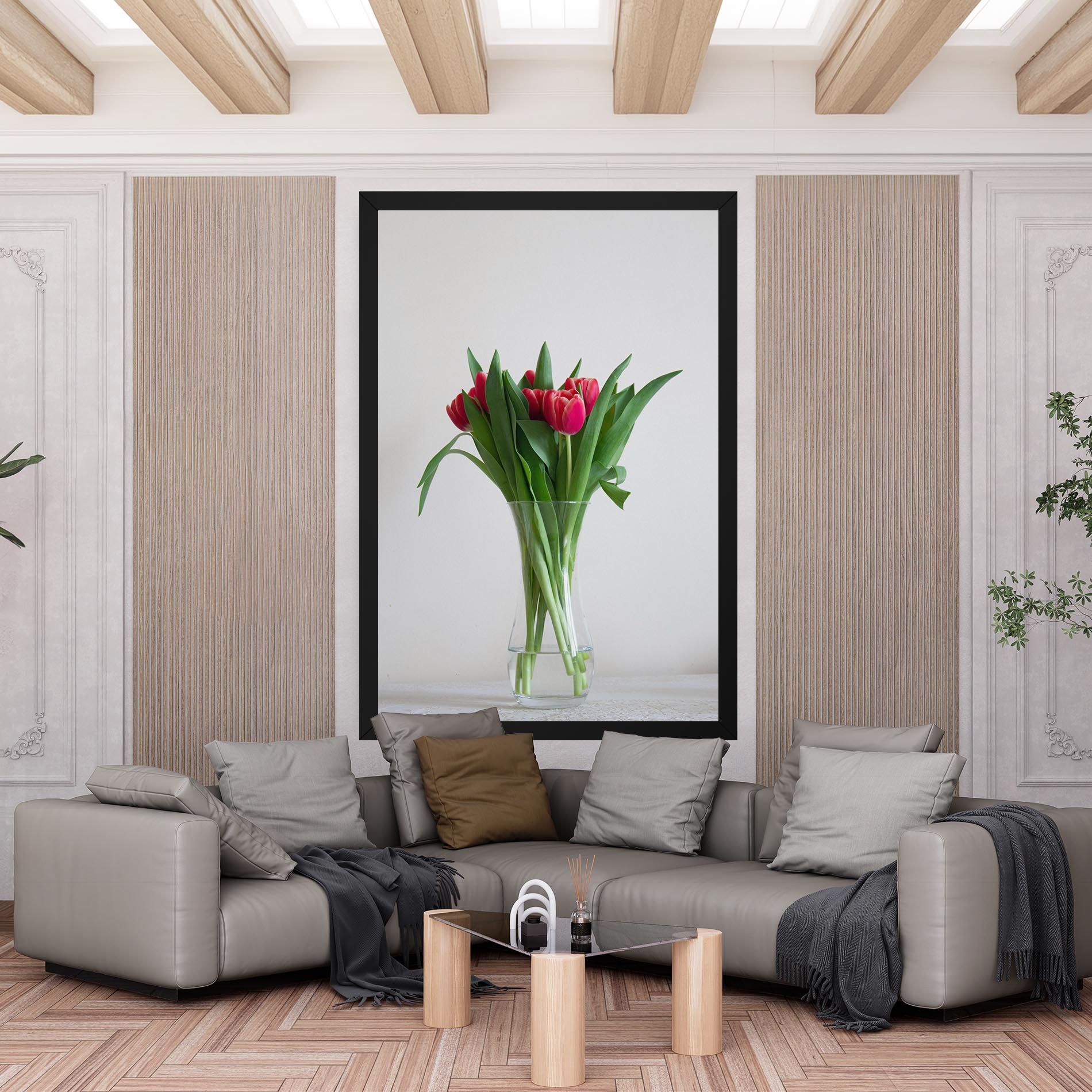 Pretty Tulips Vase mockup 6