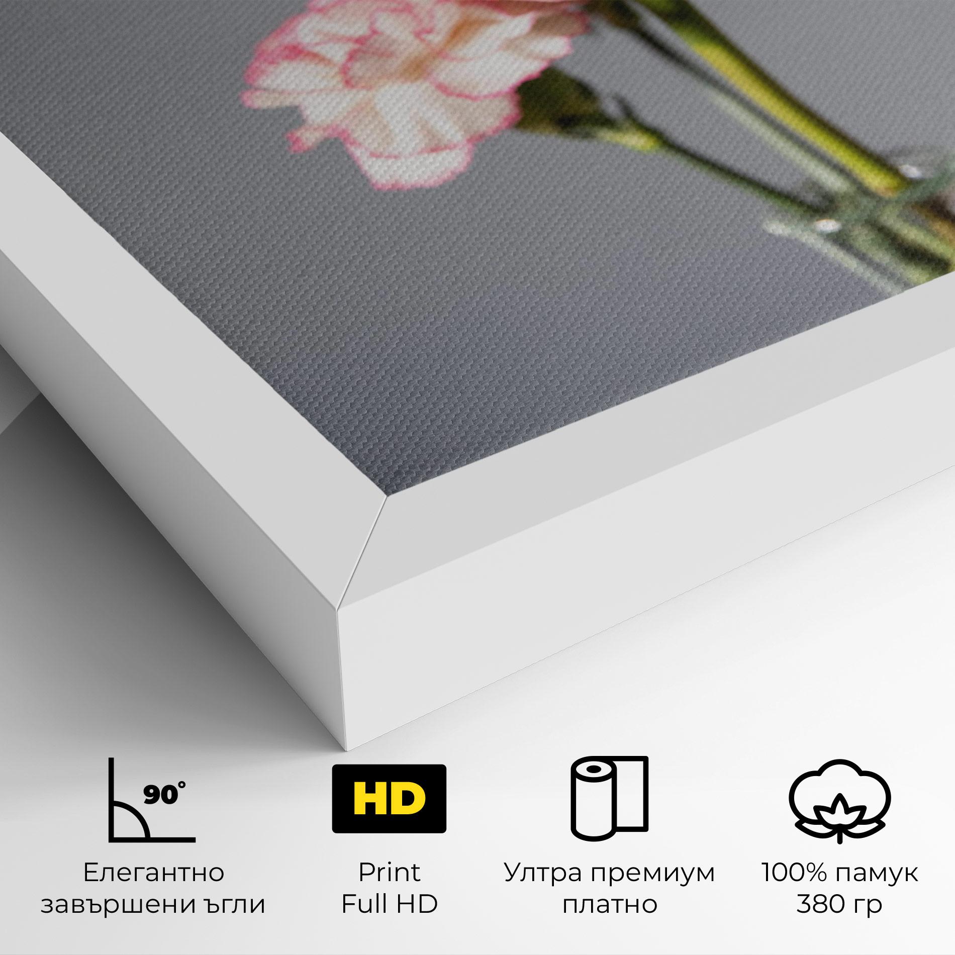 Картина на платно Big Pink Rose Vase mockup 4