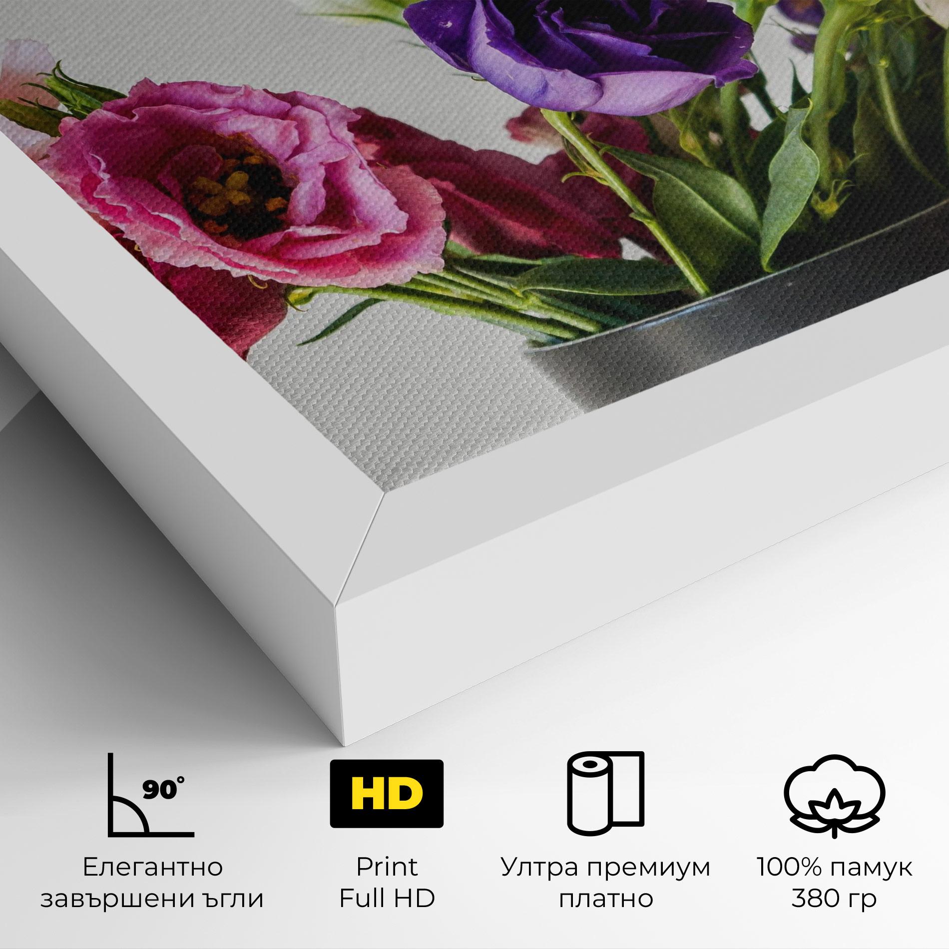 Картина на платно Flowers In Vase mockup 4