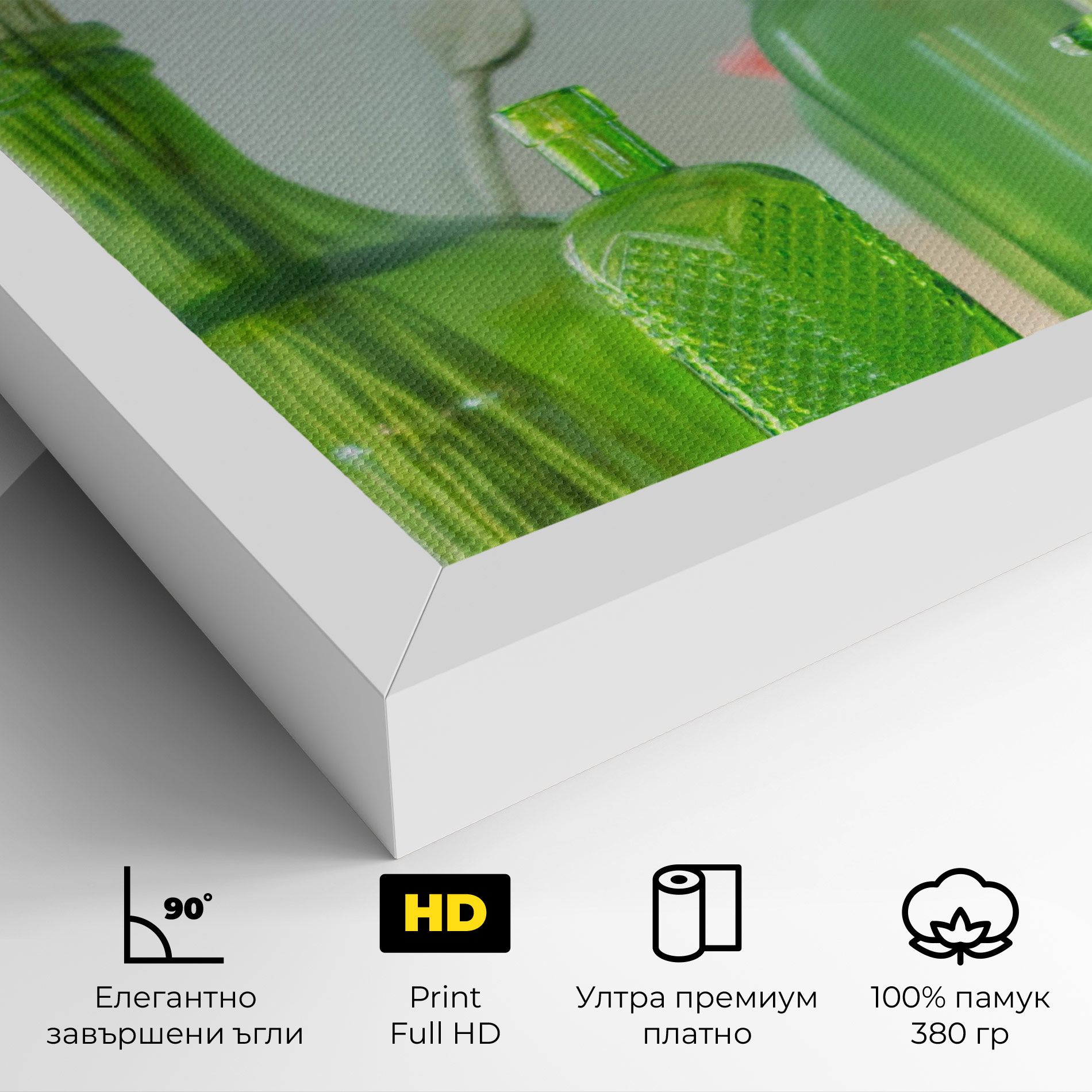 Green Vase Flowers mockup 4