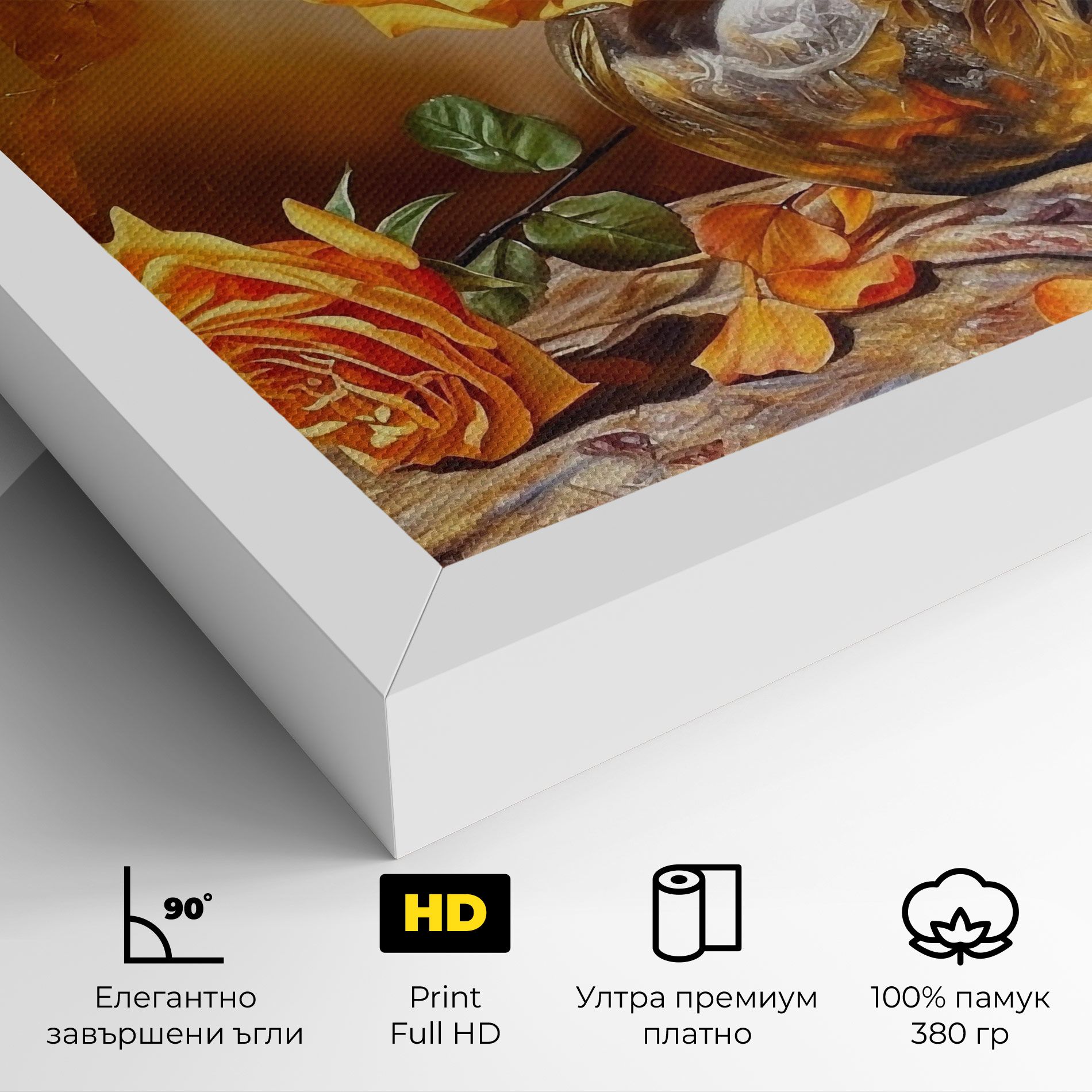 Orange Roses Vase mockup 4