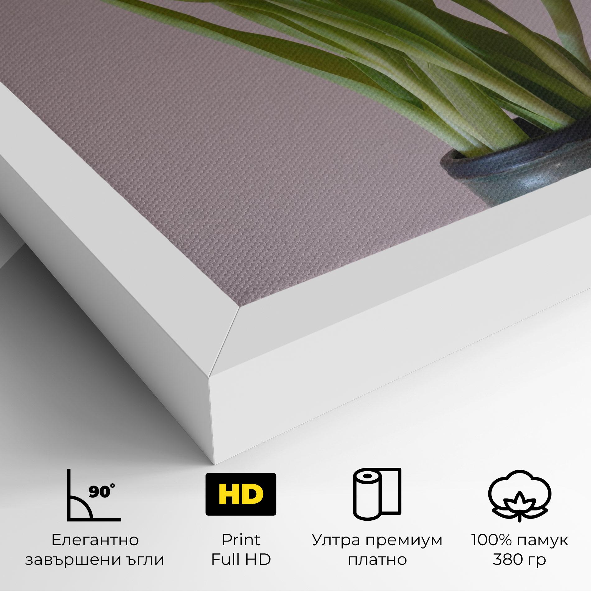 Картина на платно Pink Tulips Vase mockup 4