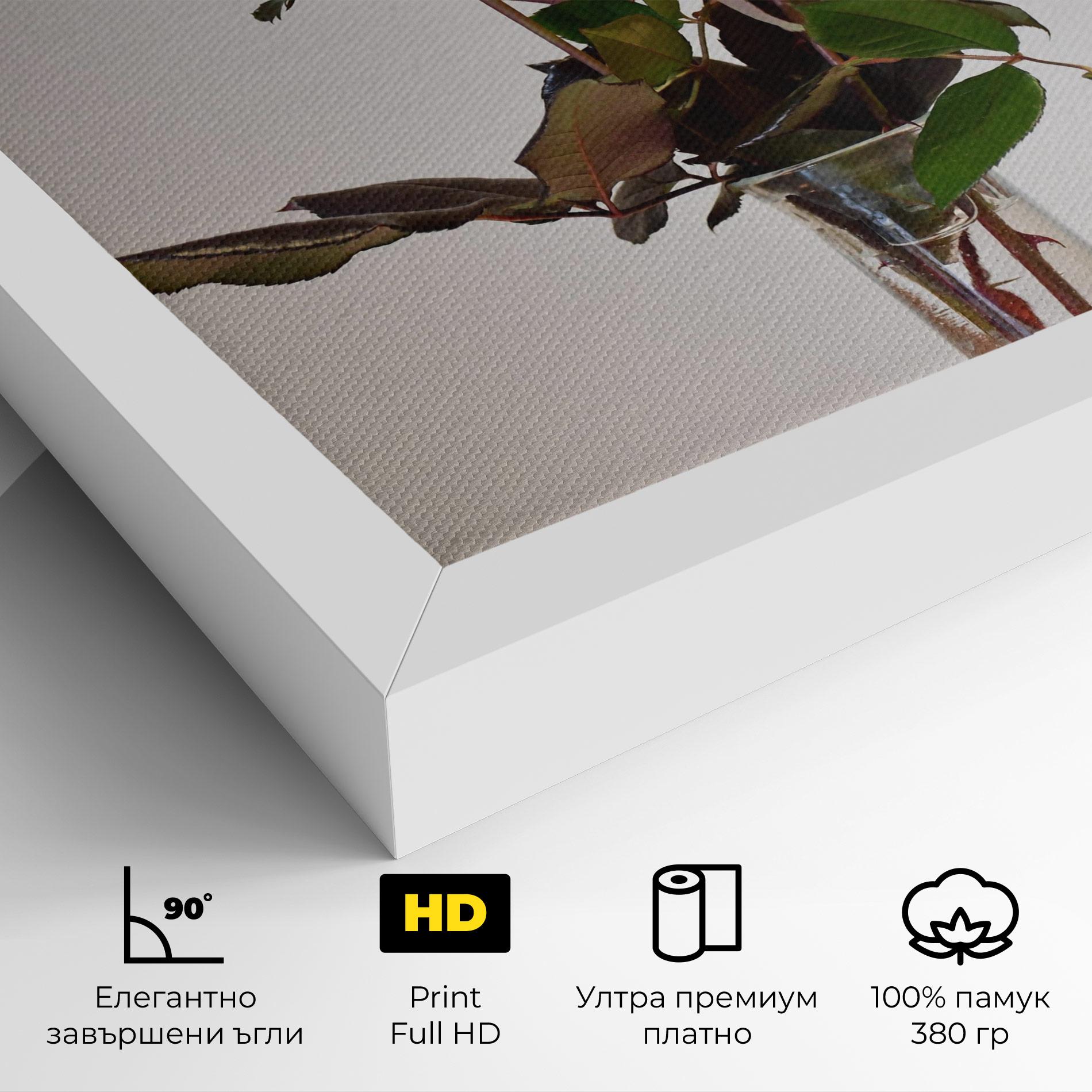 Картина на платно Roses Vase mockup 4