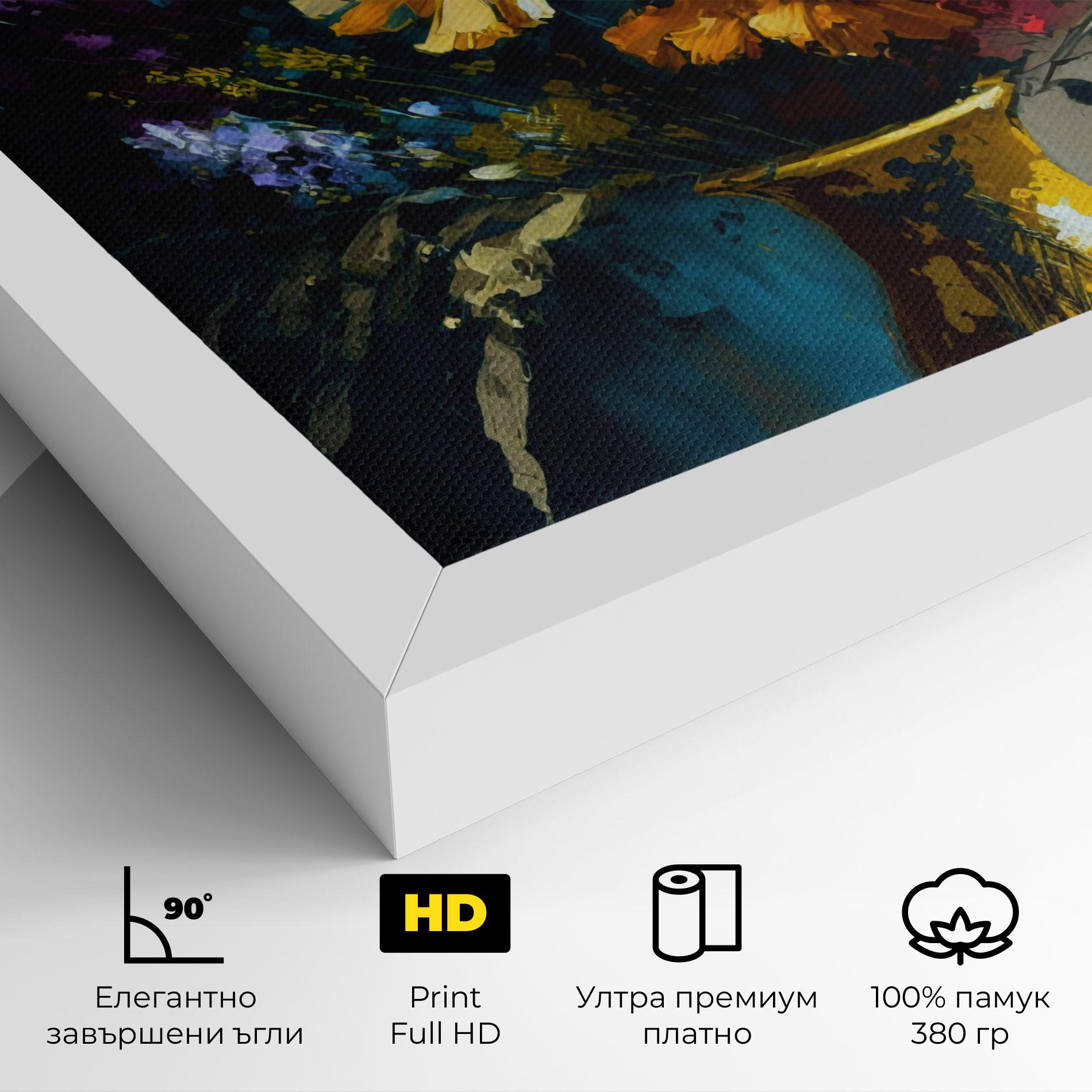 Картина на платно Yellow Art Vase mockup 4