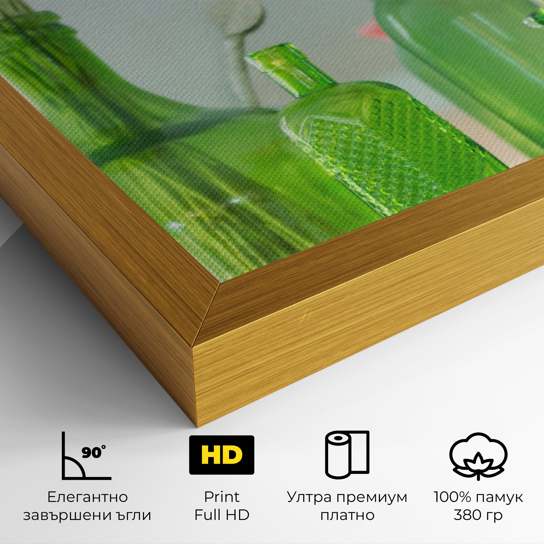 Green Vase Flowers mockup 4