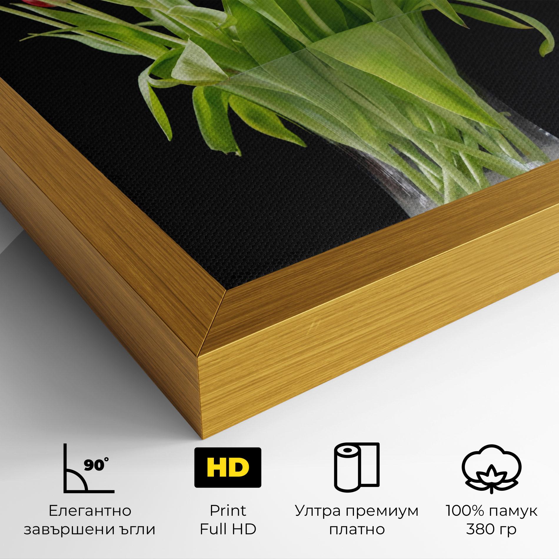Картина на платно Tiny Tulips Vase mockup 4