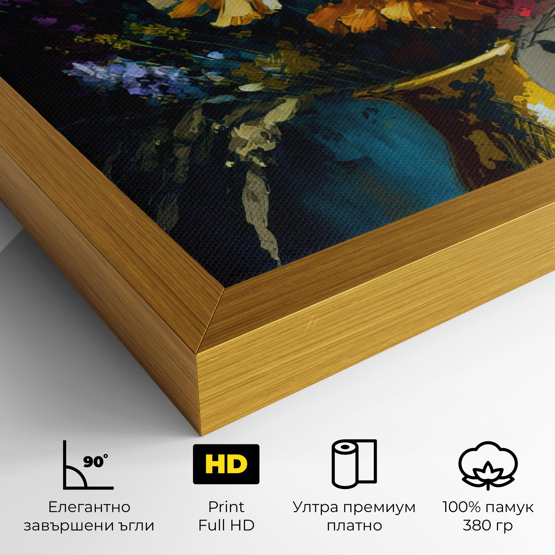 Картина на платно Yellow Art Vase mockup 4
