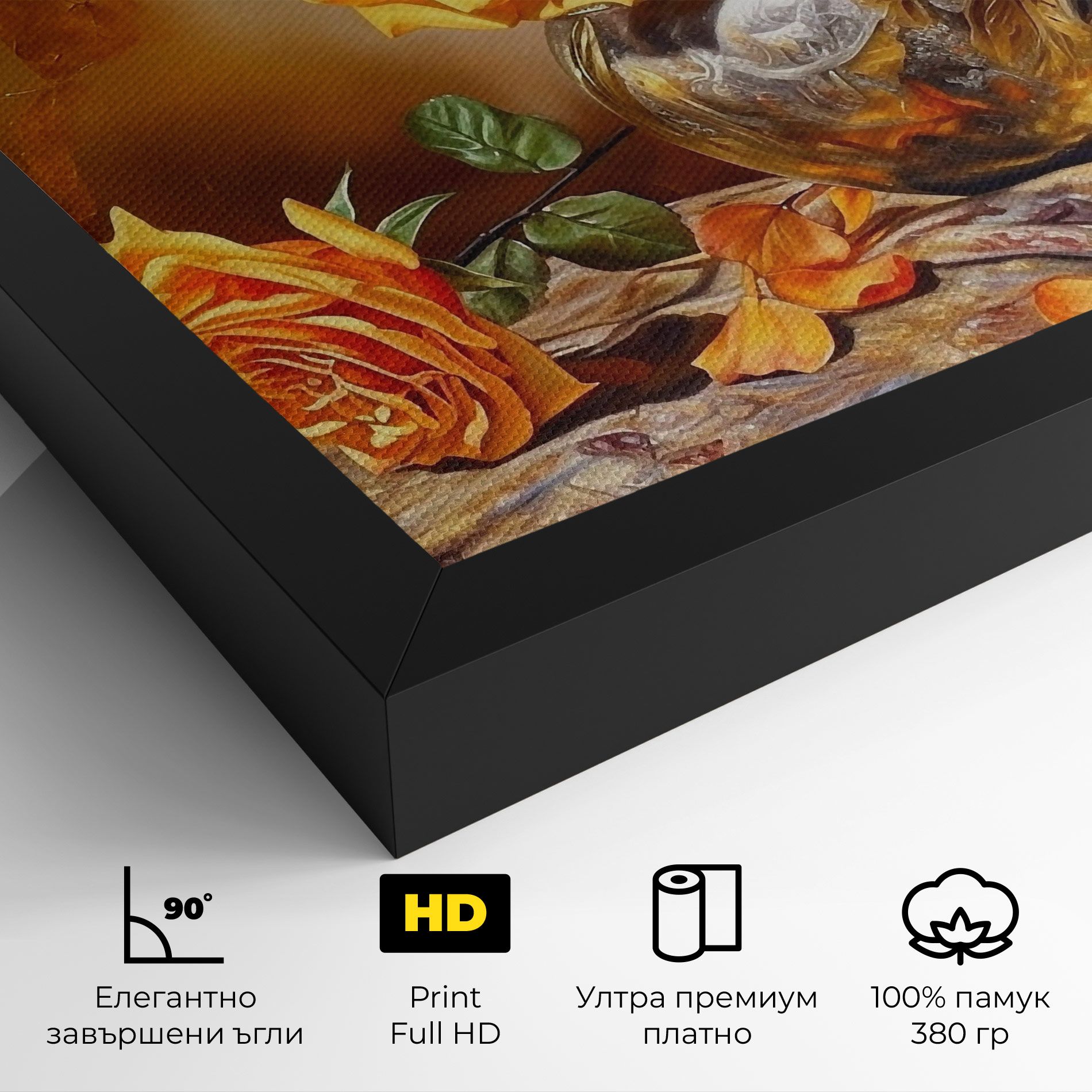 Orange Roses Vase mockup 4