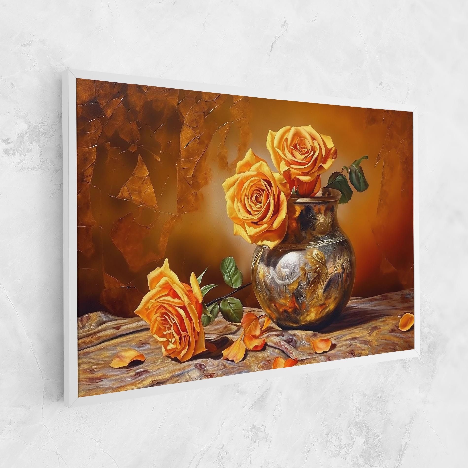 Orange Roses Vase mockup 1